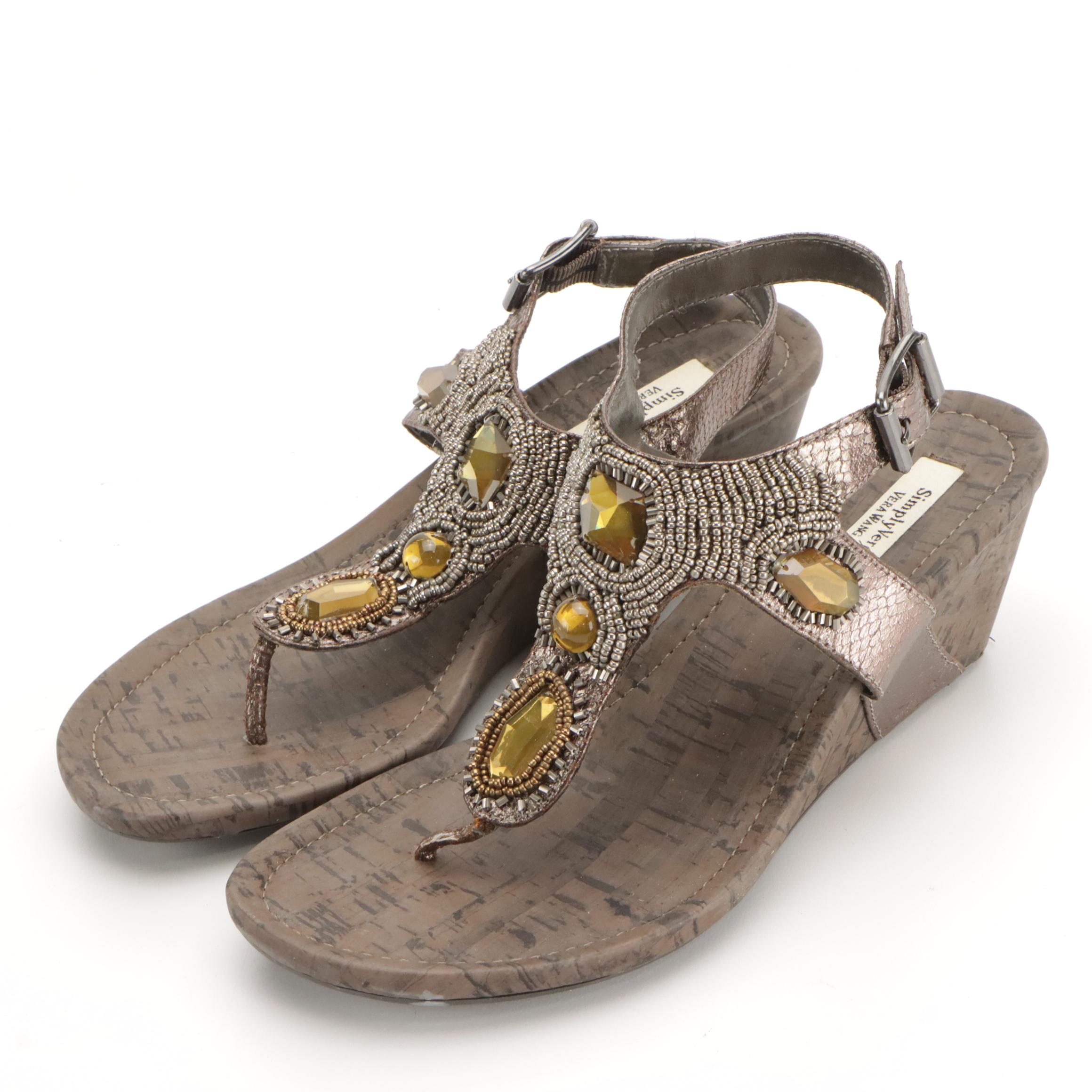 Simply Vera by Vera Wang and Mixit Wedge Sandals