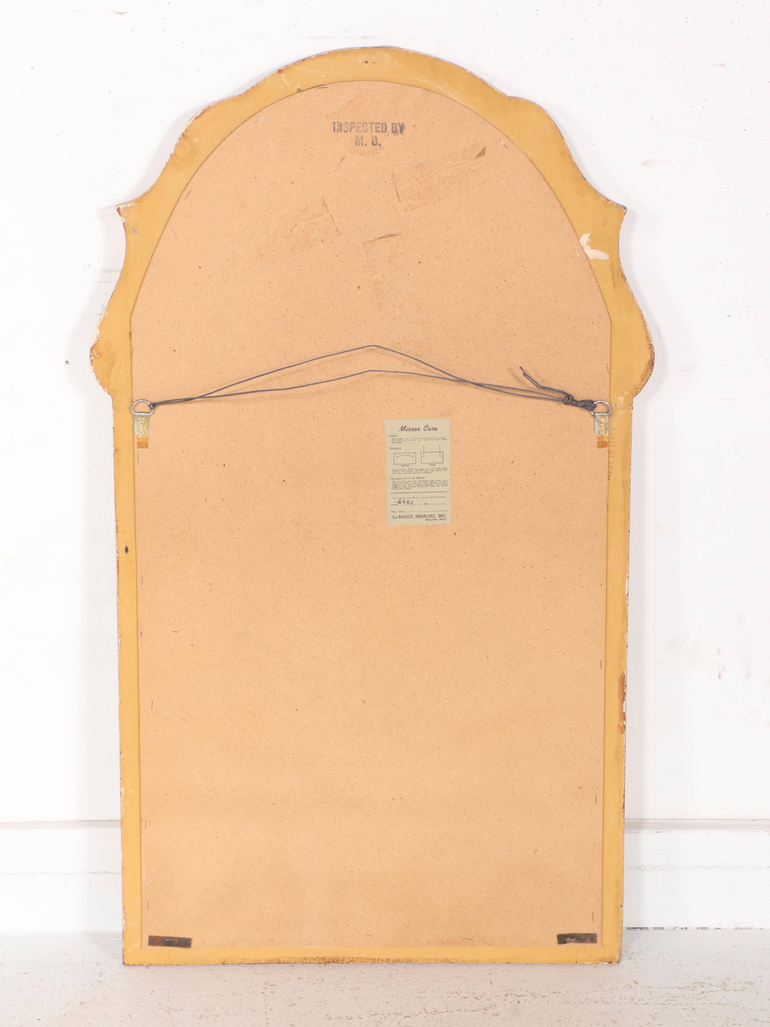 LaBarge Hollywood Regency Style Giltwood Mirror