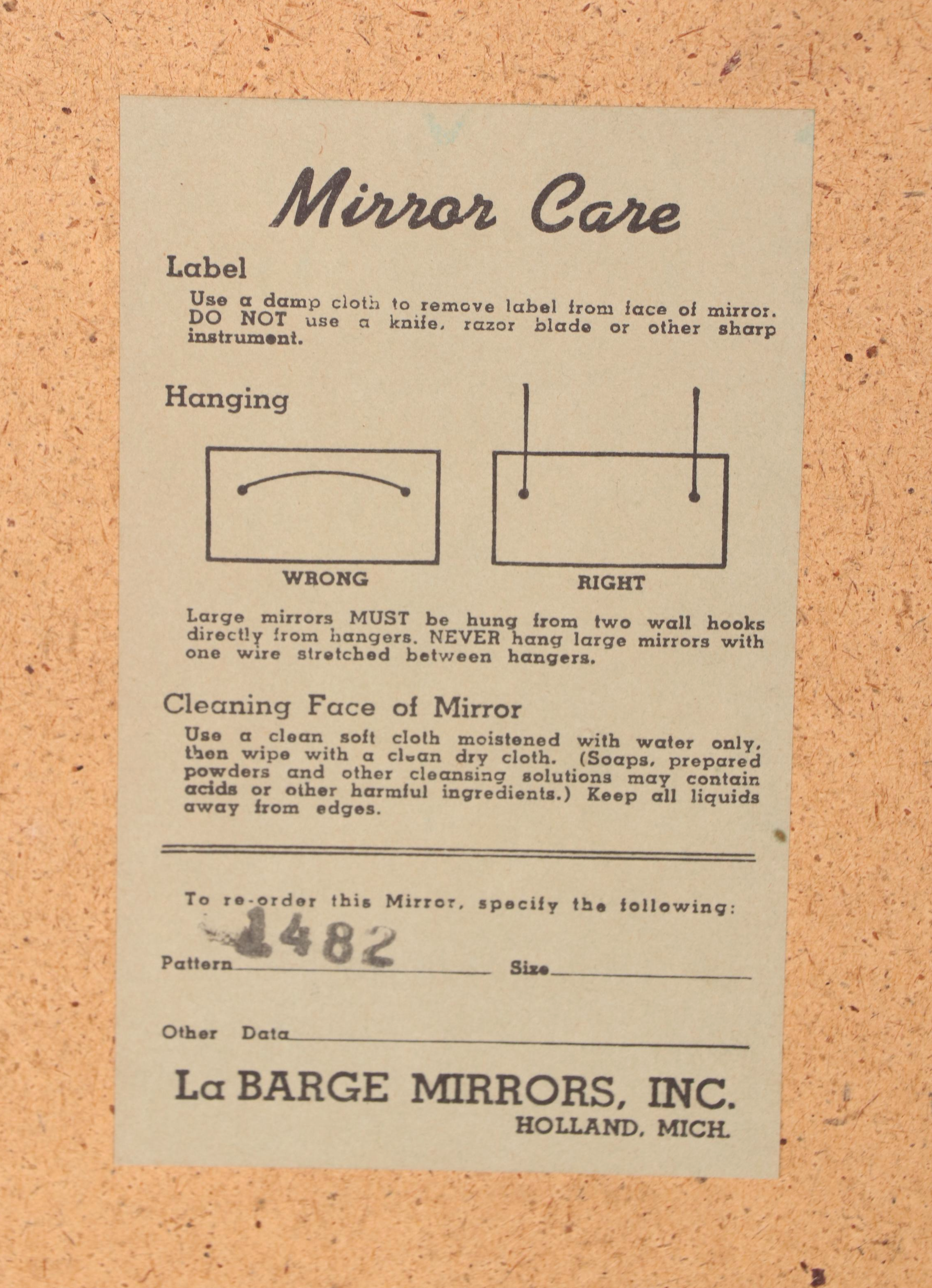 LaBarge Hollywood Regency Style Giltwood Mirror