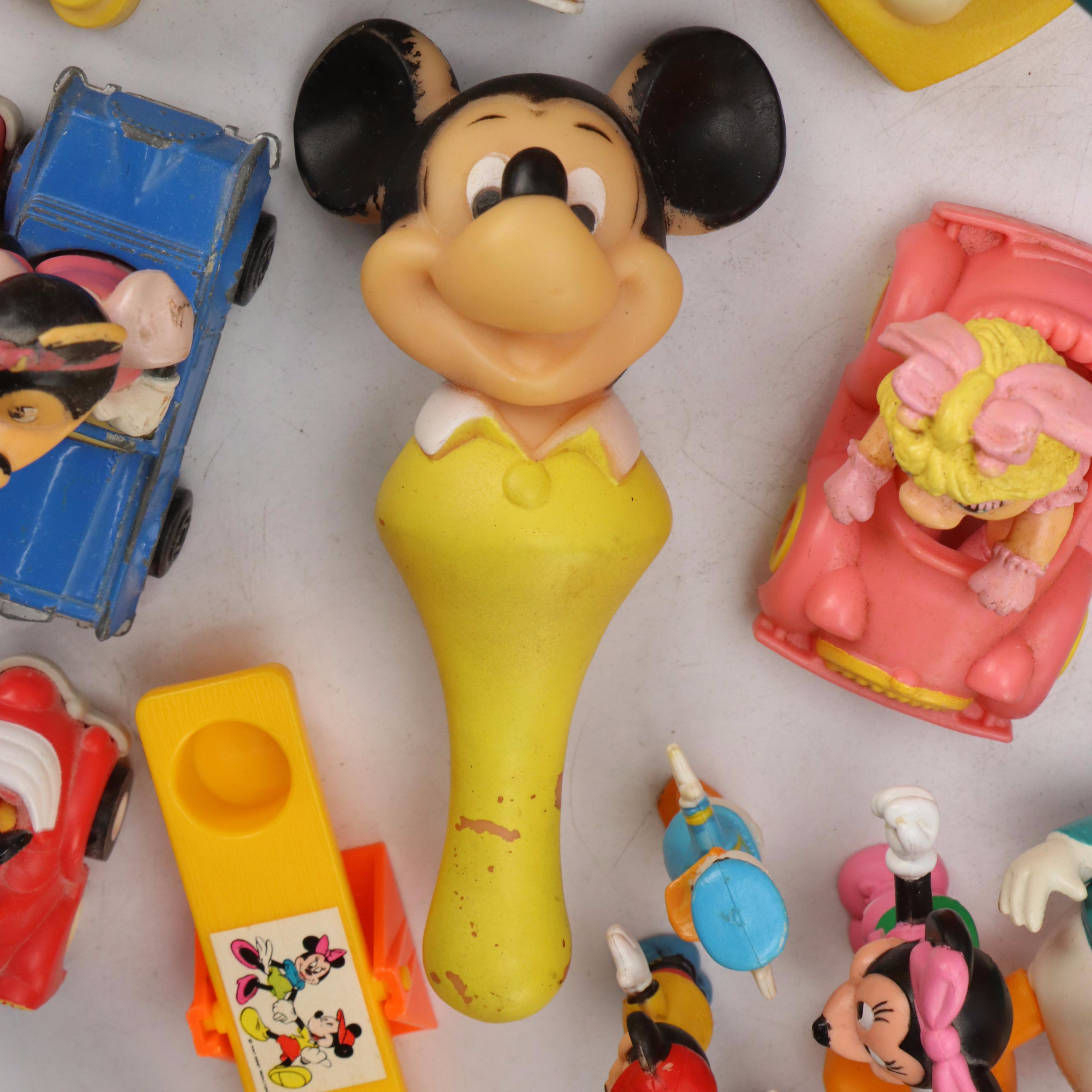 Disney Character Toy Figures and Cars with PEZ Dispenser, Late 20th Century