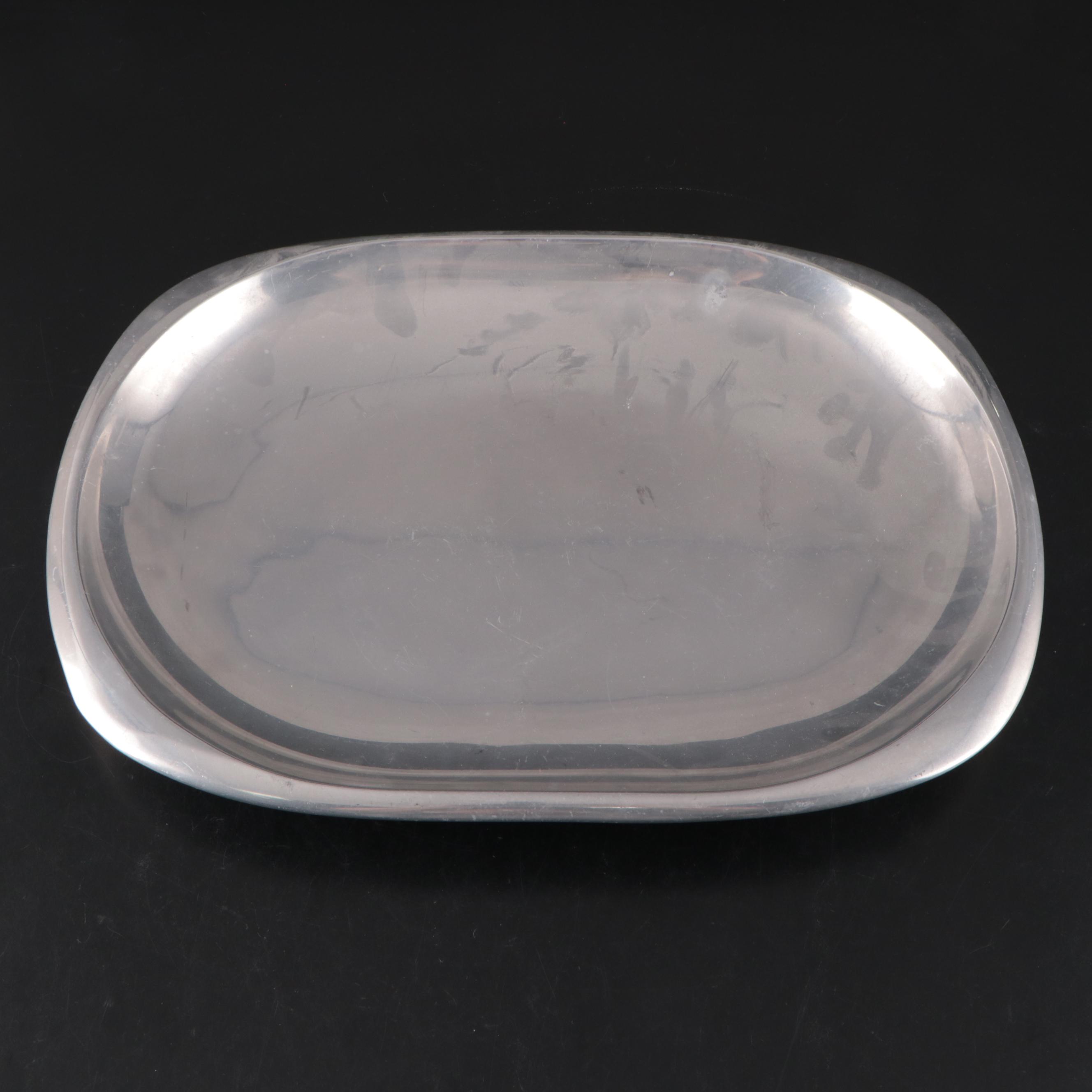 Nambé Aluminum Alloy Candlesticks and Trays, Late 20th Century