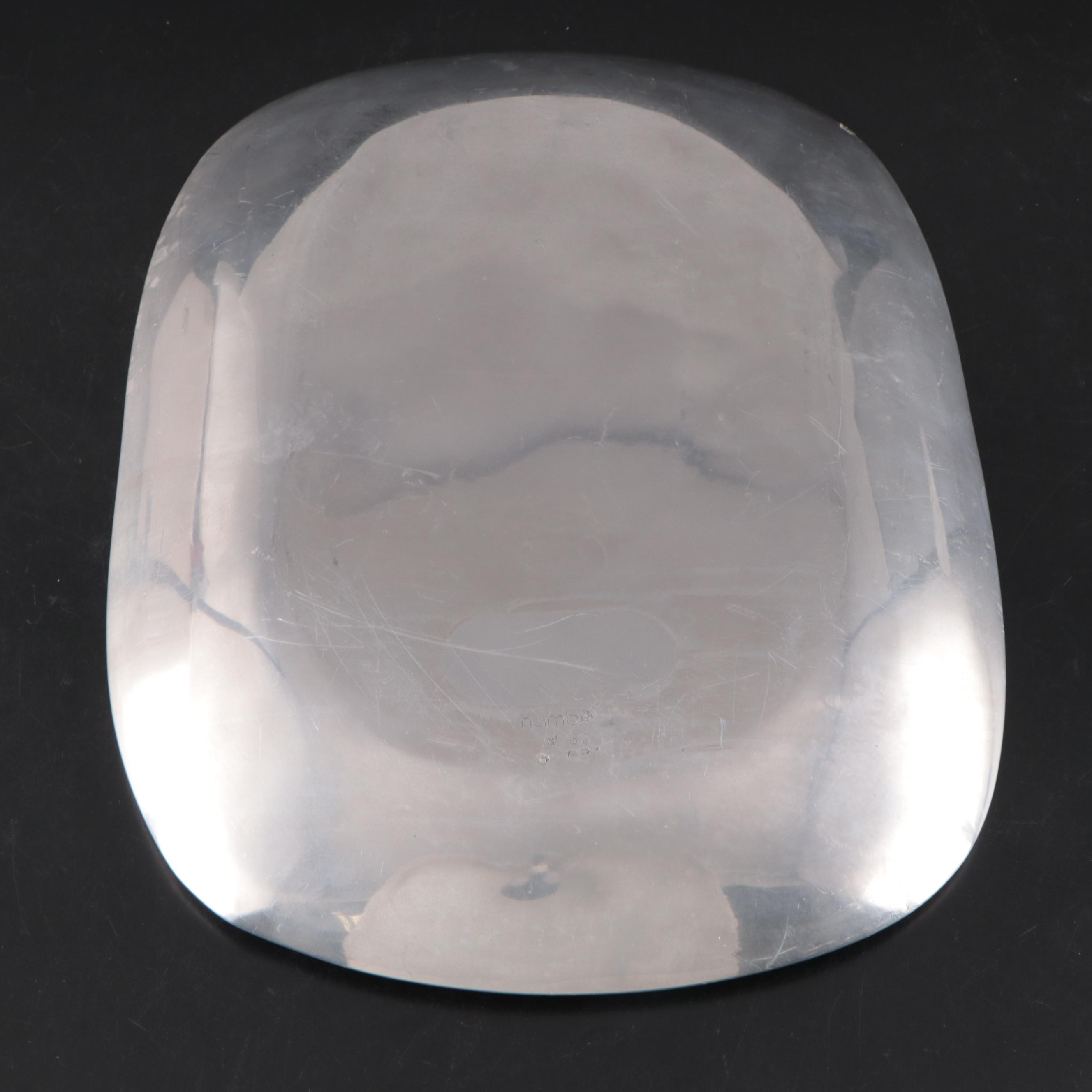 Nambé Aluminum Alloy Candlesticks and Trays, Late 20th Century