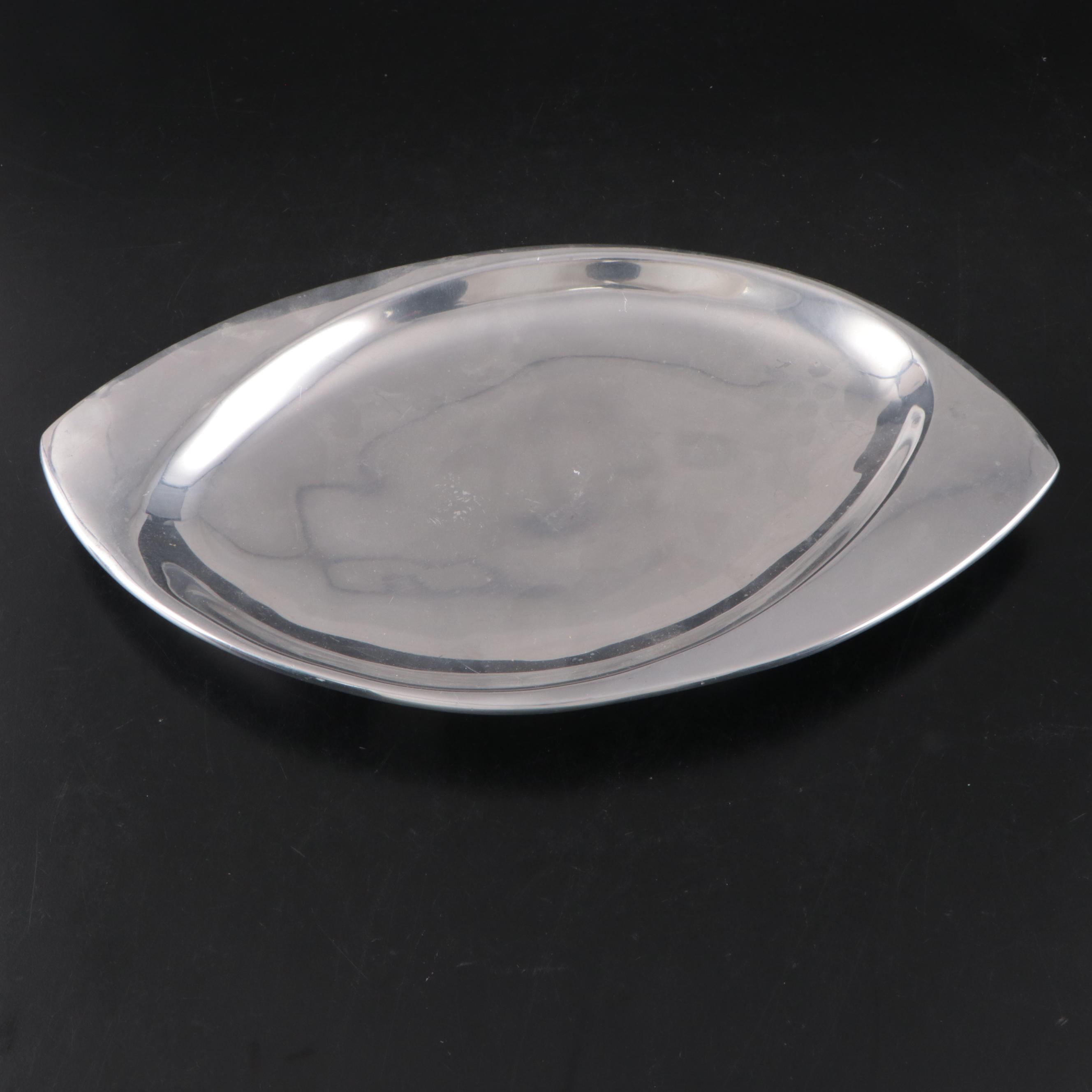 Nambé Aluminum Alloy Candlesticks and Trays, Late 20th Century