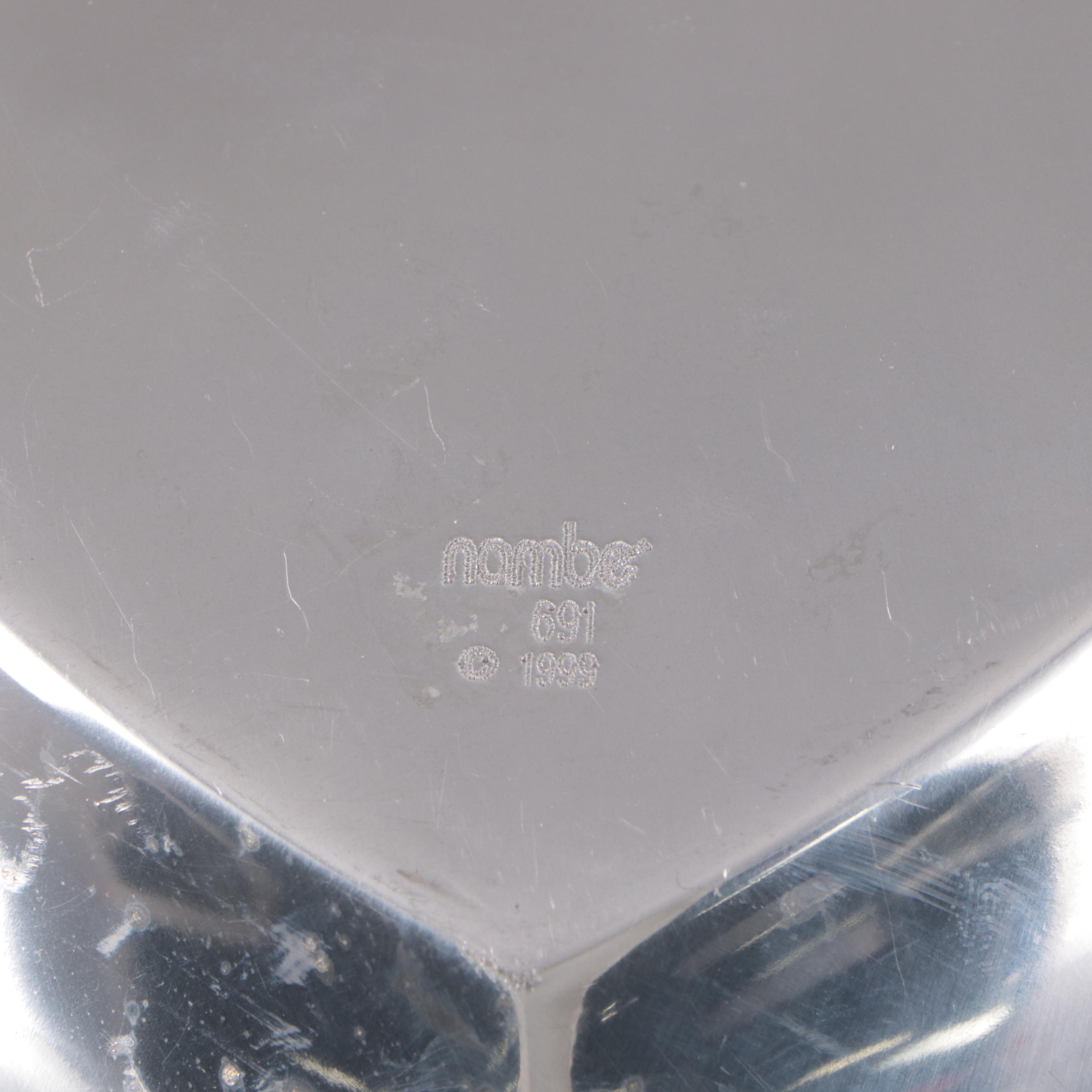 Nambé Aluminum Alloy Candlesticks and Trays, Late 20th Century