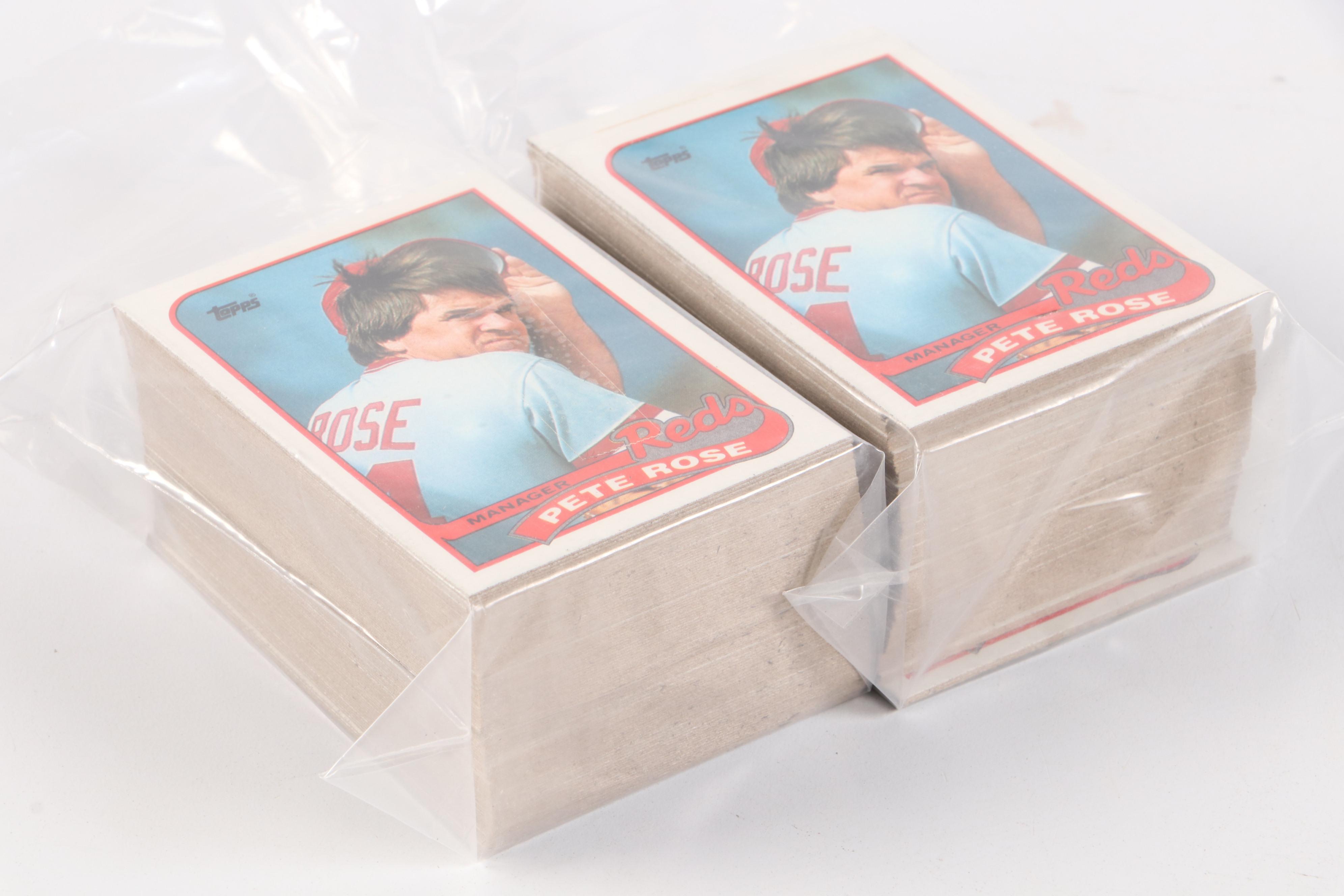 Over 200 1989 Topps Pete Rose Manager Reds Checklist #505 Baseball Cards