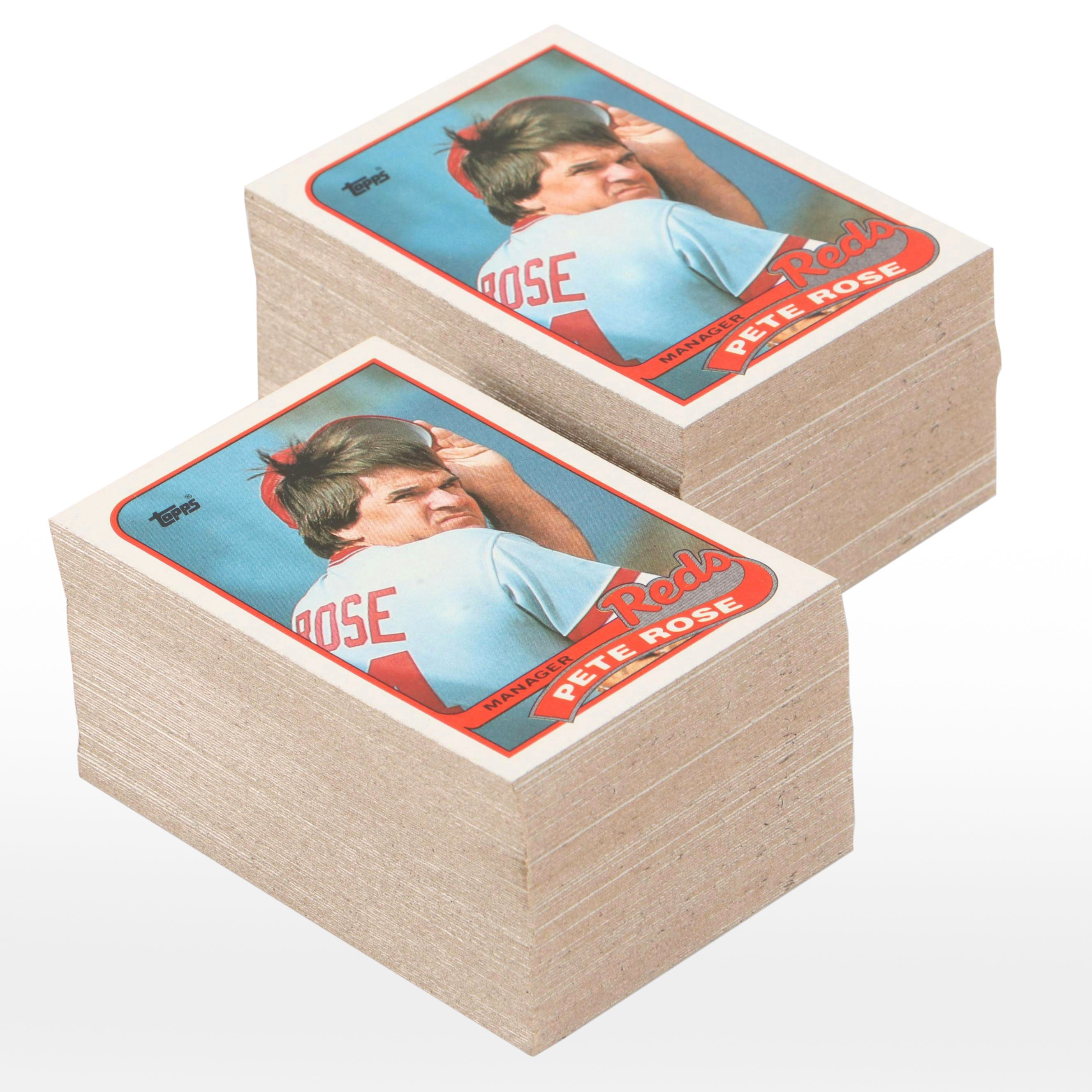 Over 200 1989 Topps Pete Rose Manager Reds Checklist #505 Baseball Cards