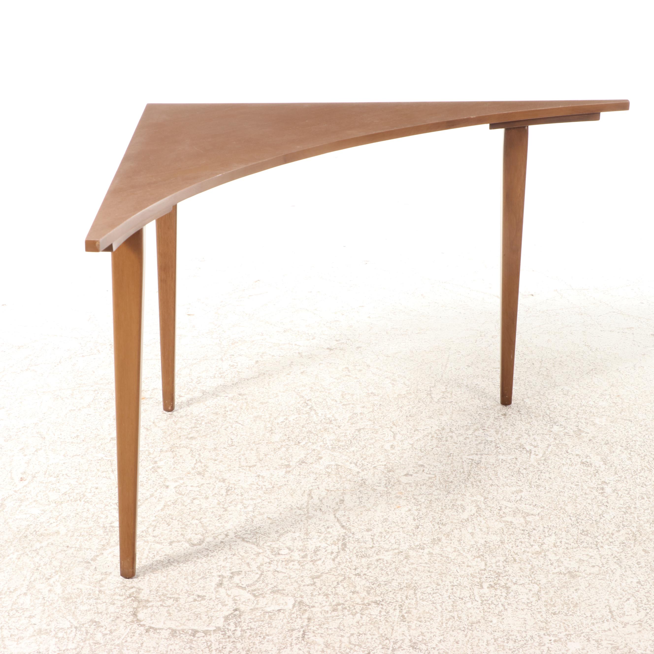 Mid Century Modern Walnut Corner Table