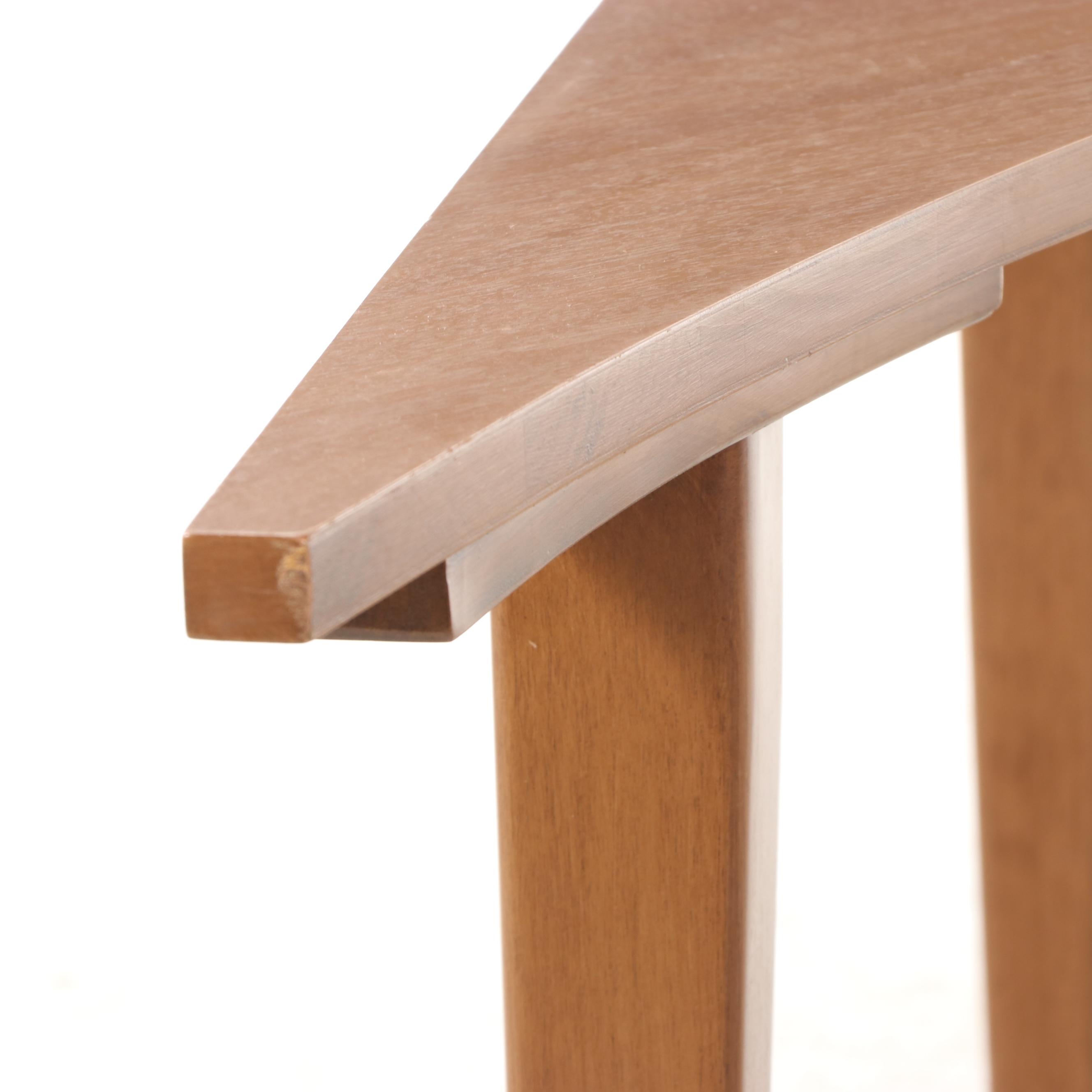 Mid Century Modern Walnut Corner Table