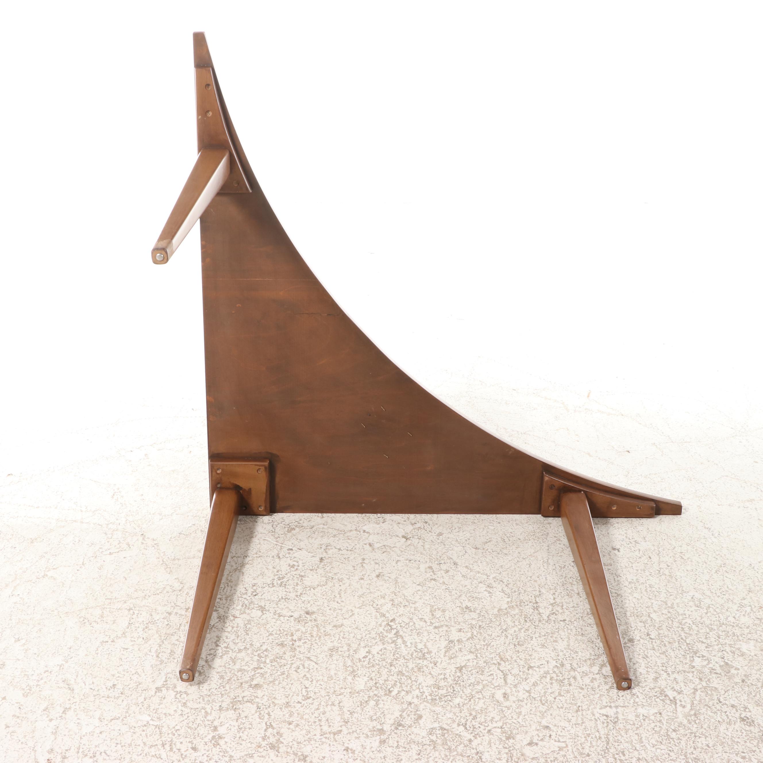 Mid Century Modern Walnut Corner Table