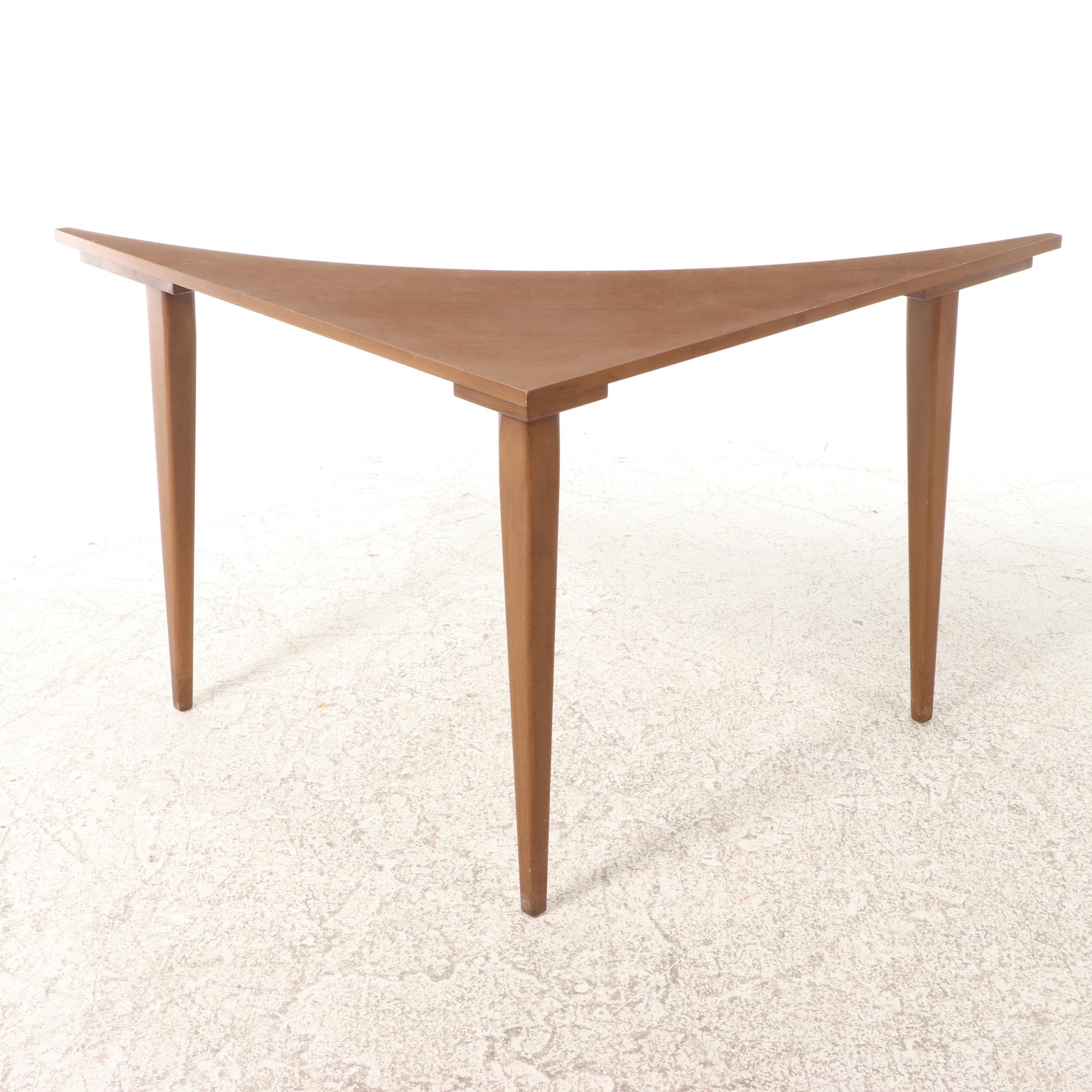 Mid Century Modern Walnut Corner Table