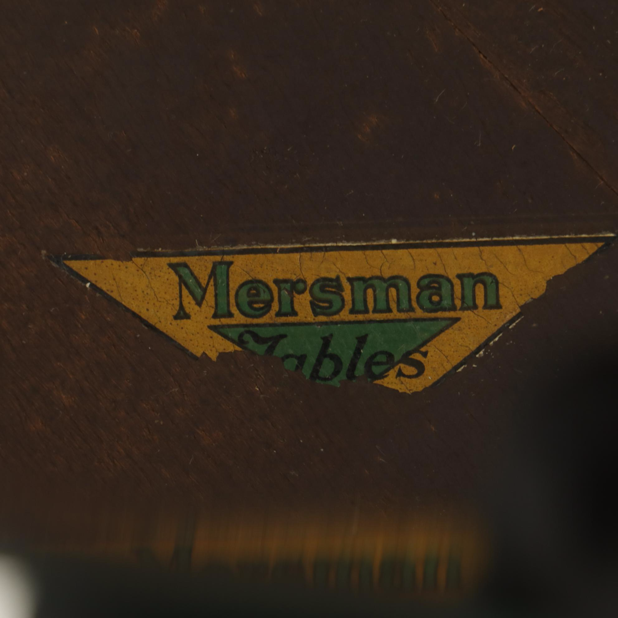 Mersman Mahogany Drum Style Center Table, Mid 20th Century