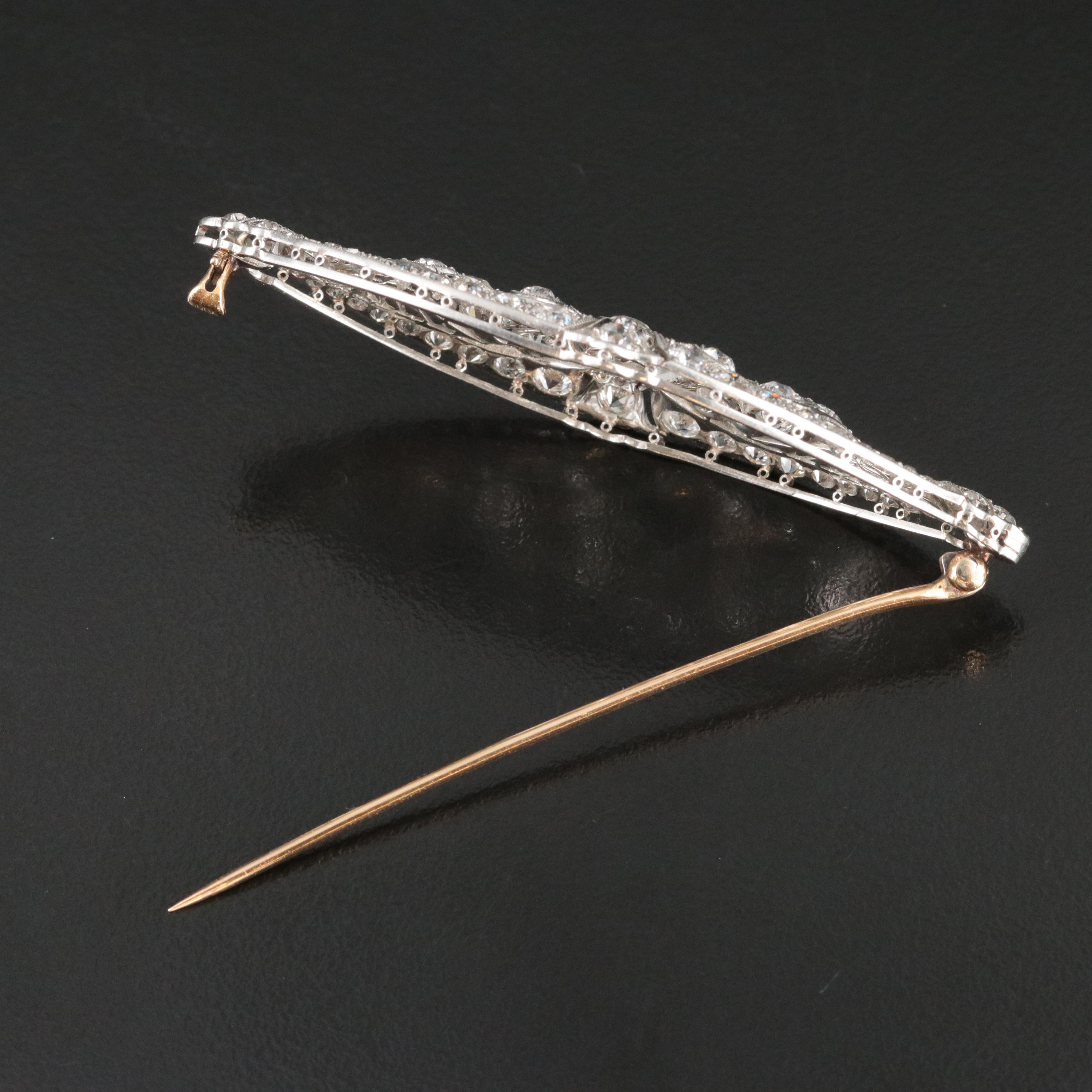 Edwardian Platinum 4.78 CTW Diamond Brooch