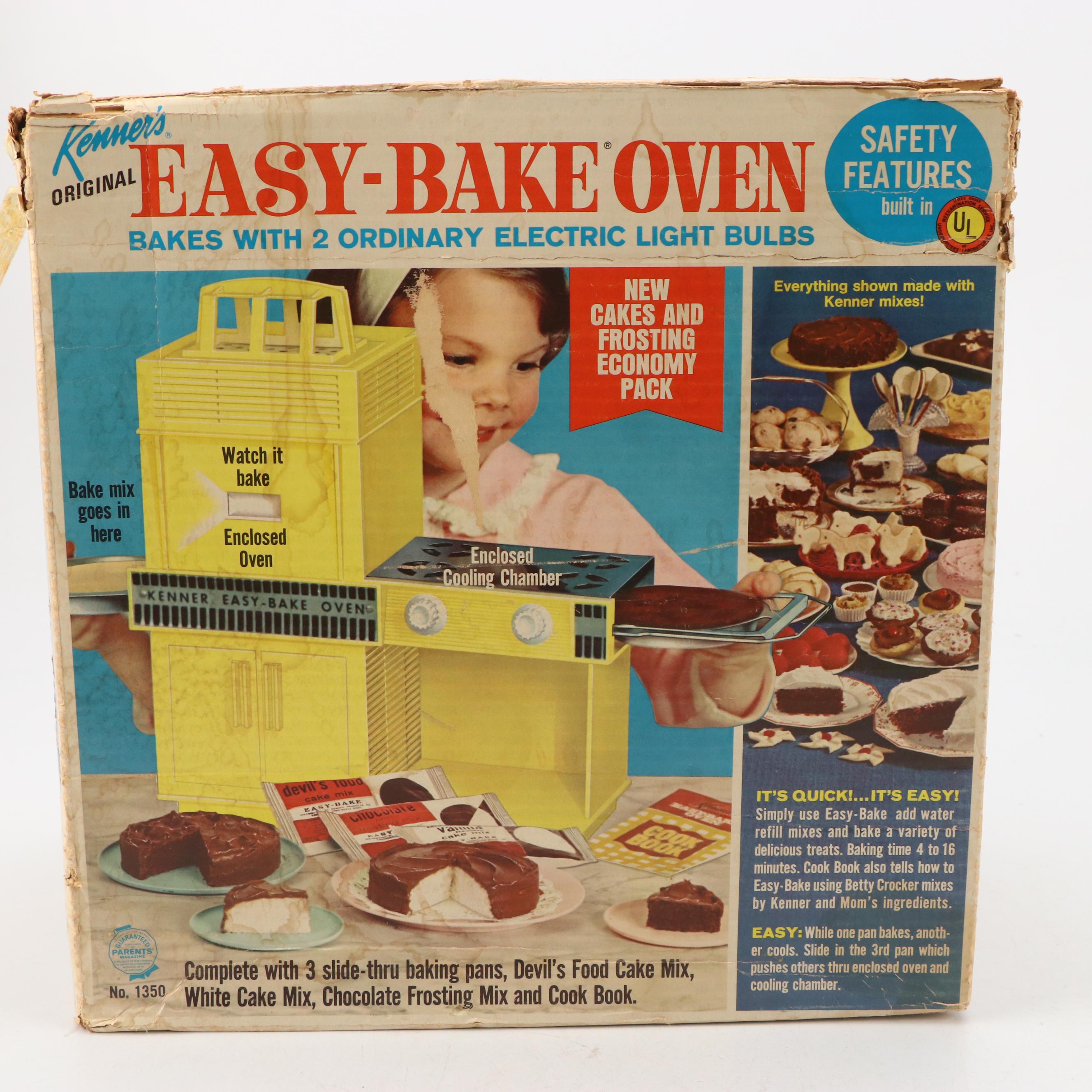 Kenner's Original Easy-Bake Oven with Cookbook and Original Box, 1960s