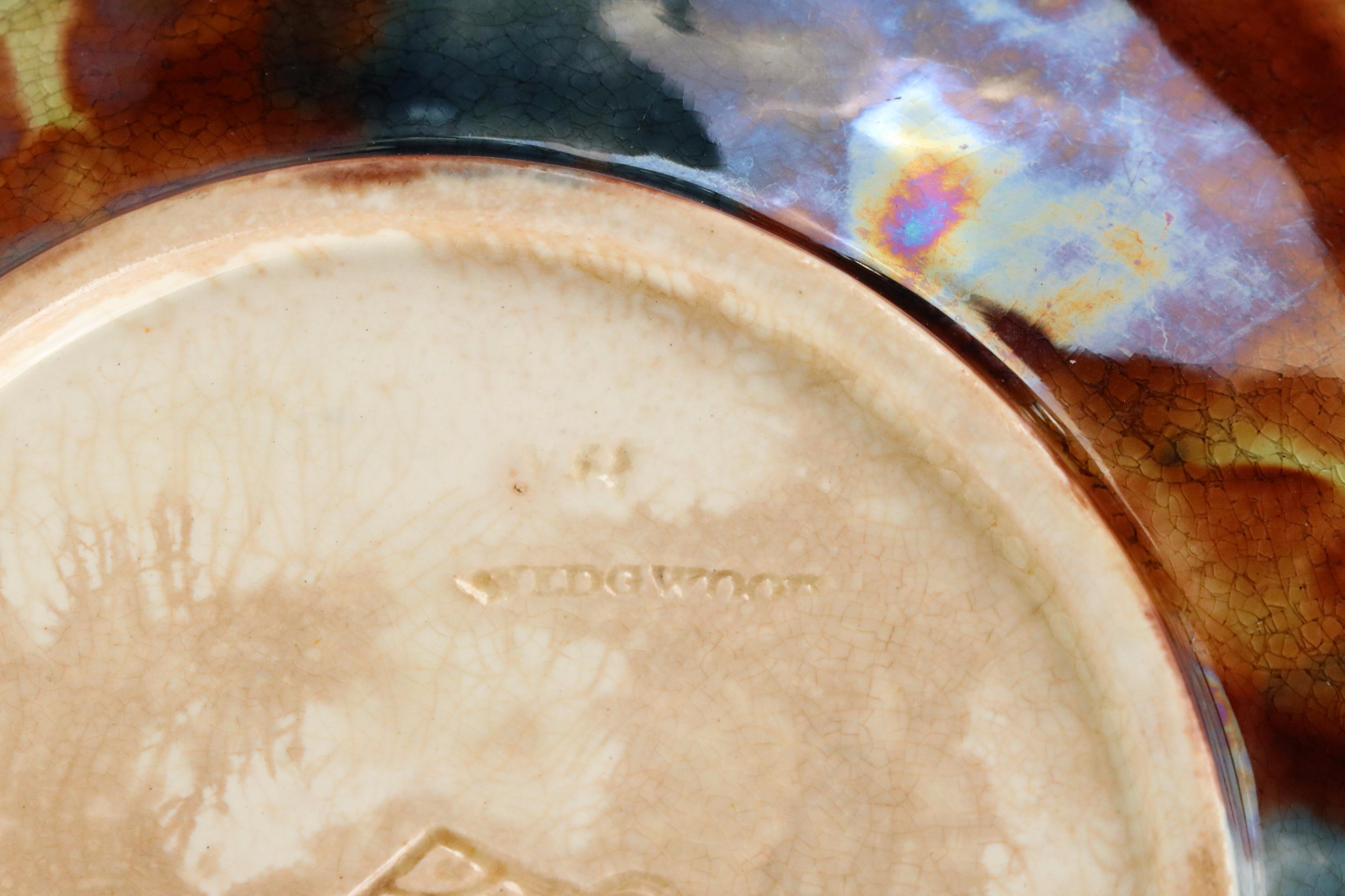 Wedgwood Majolica Butterfly and Fan Plates, Late 19th Century