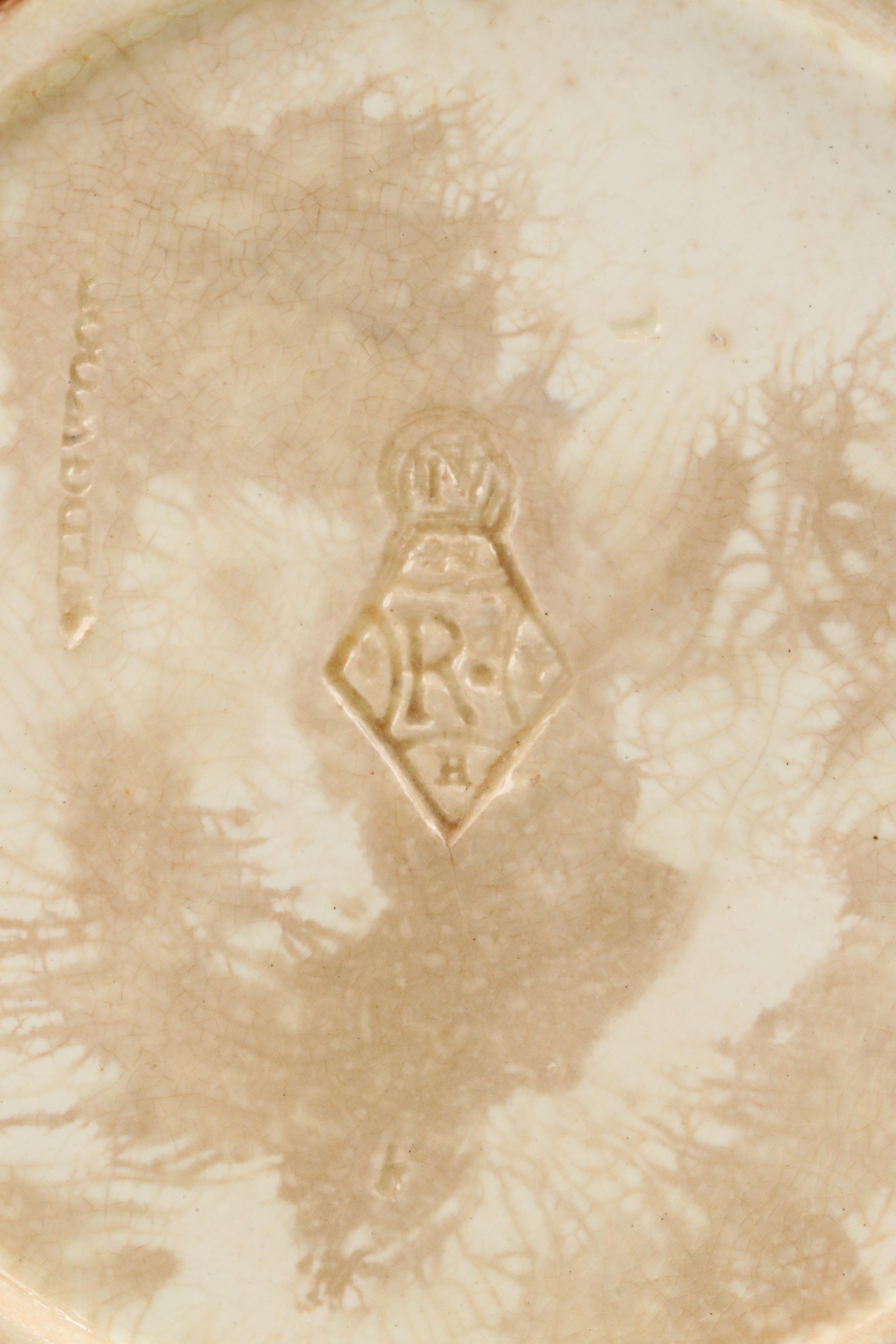 Wedgwood Majolica Butterfly and Fan Plates, Late 19th Century