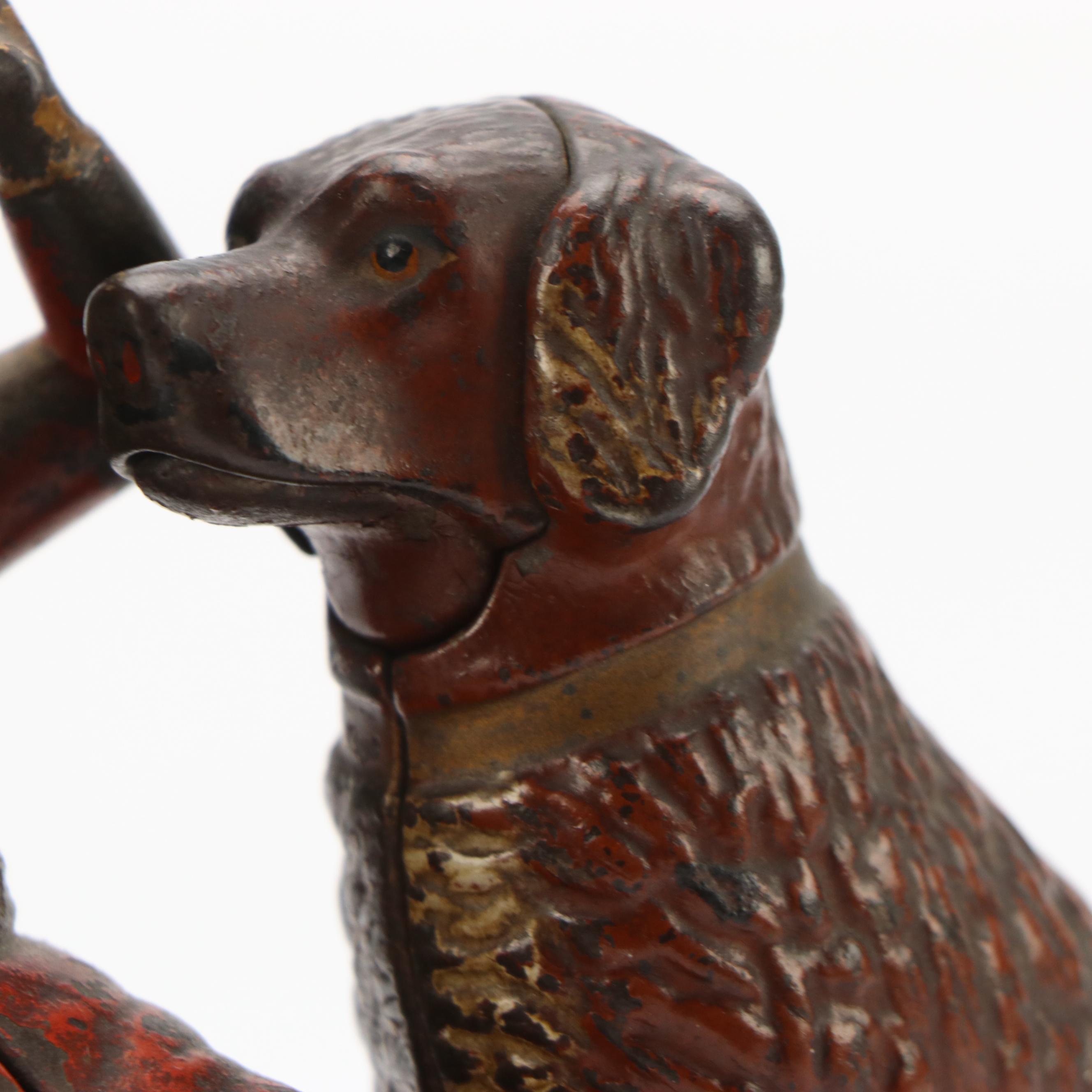 J. & E. Stevens Company "Speaking Dog" Cast Iron Mechanical Bank, Late 19th C.