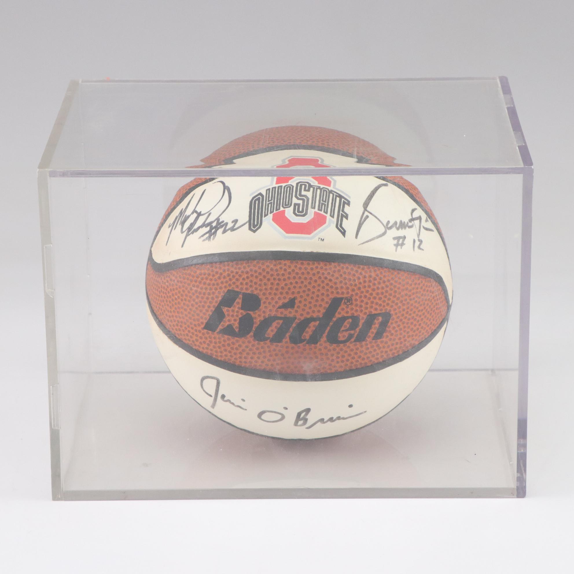 Jim O'Brien Signed Ohio State University Buckeyes Mini Basketball