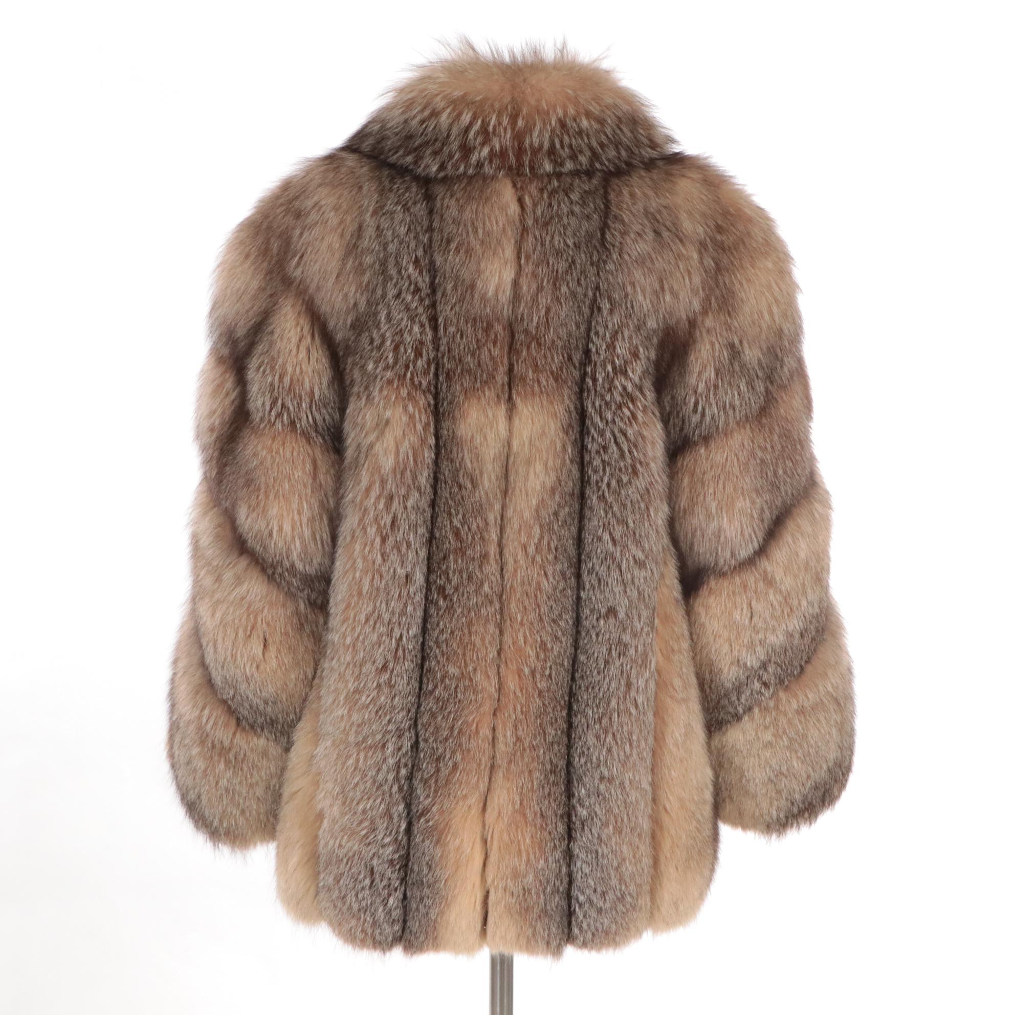Crystal Fox Fur Stroller Coat