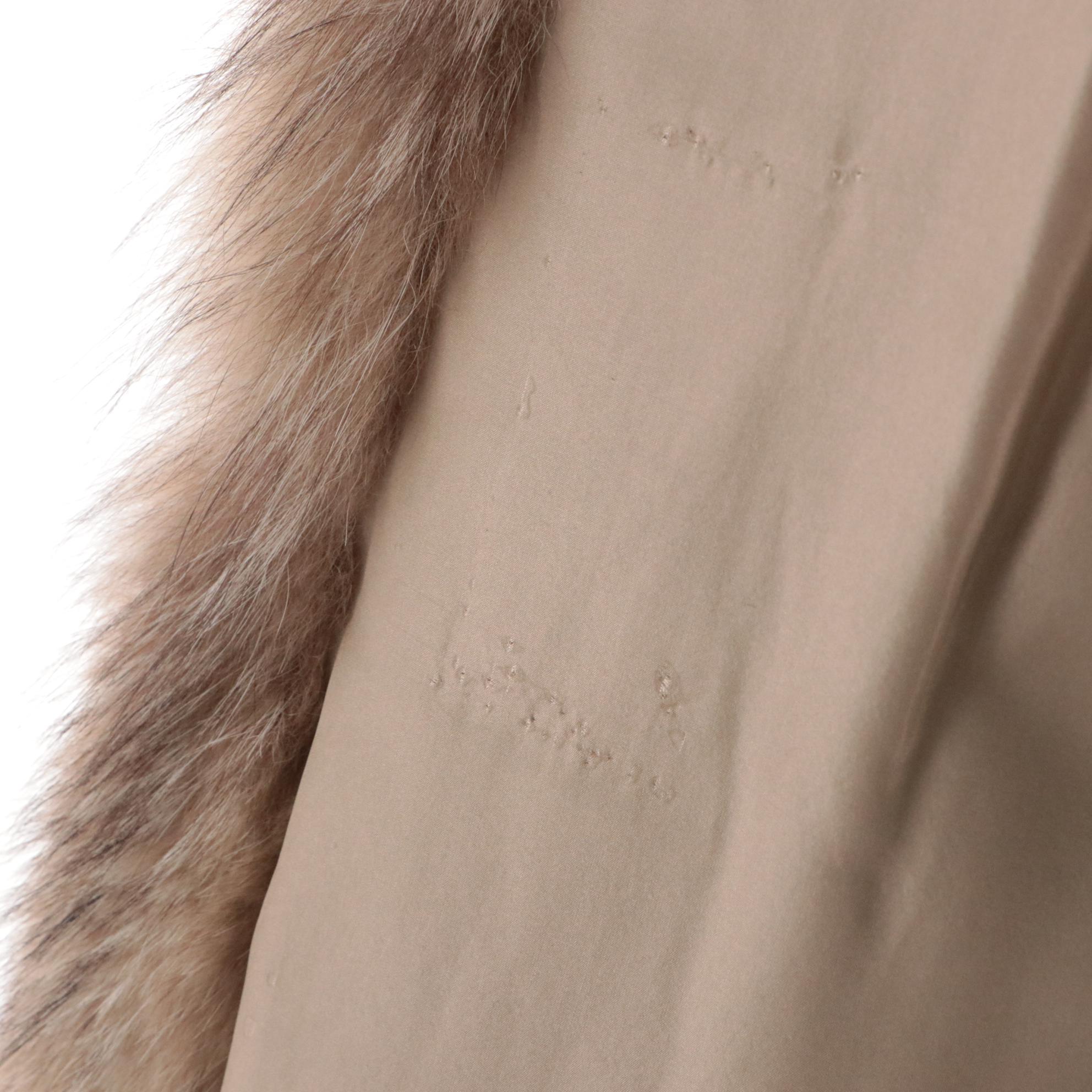 Crystal Fox Fur Stroller Coat