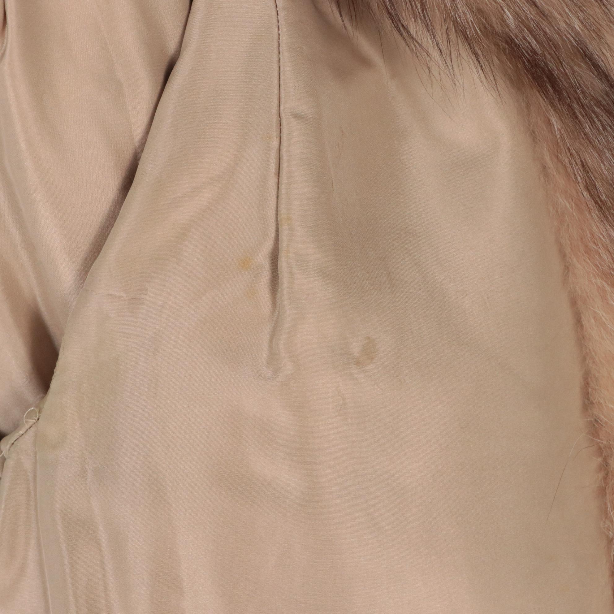 Crystal Fox Fur Stroller Coat