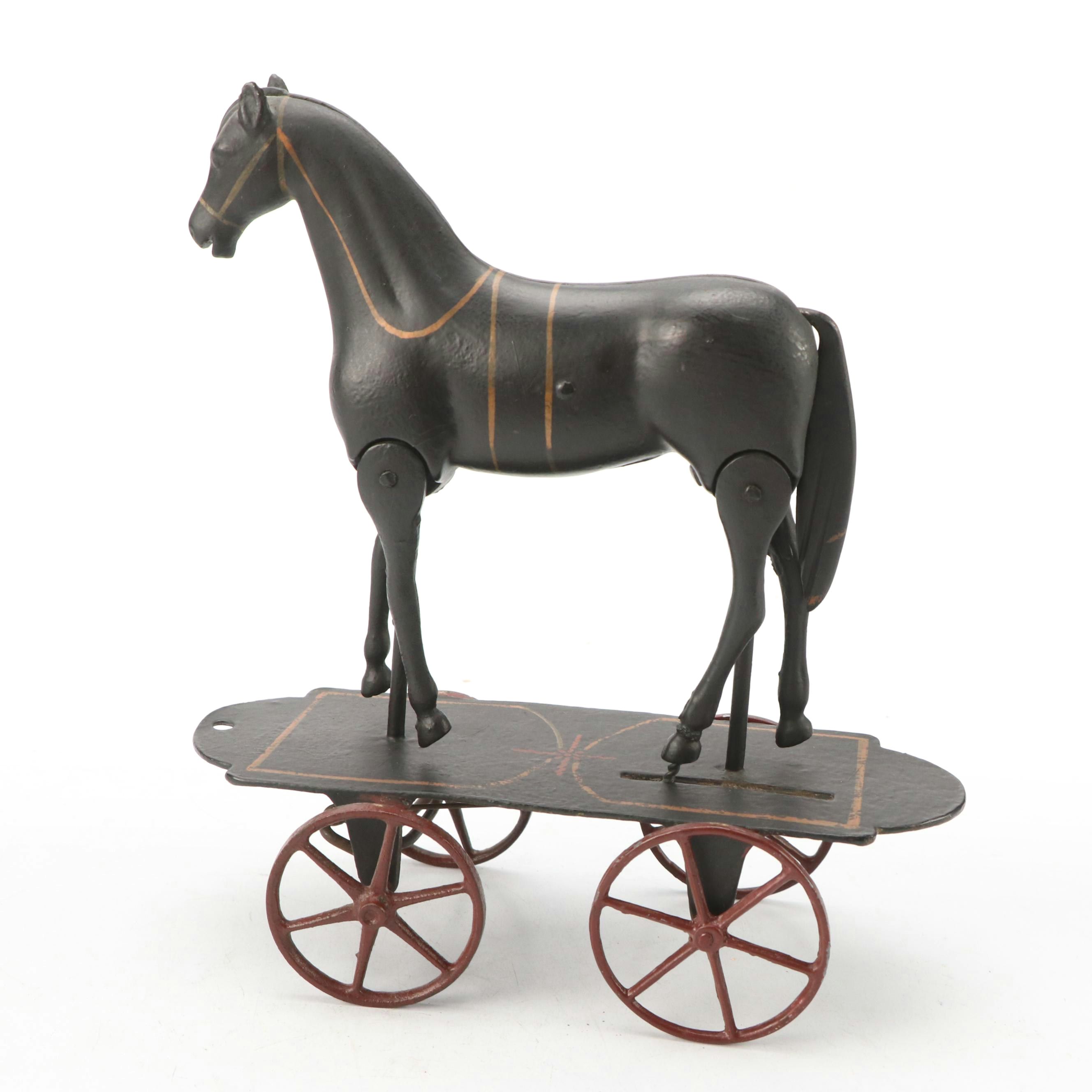 Ives Cast Iron Walking Horse Pull Toy, Late 19th/Early 20th Century