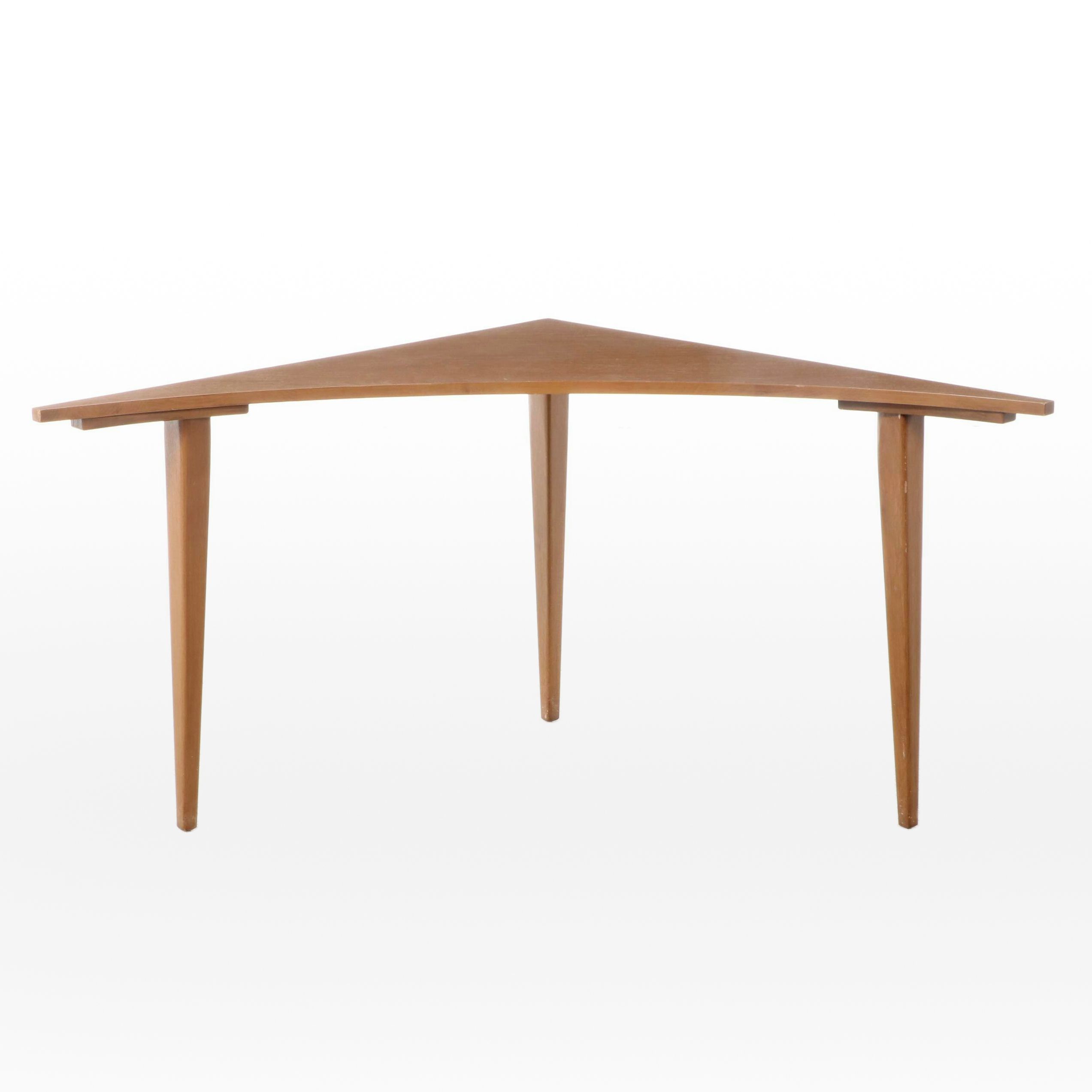 Mid Century Modern Walnut Corner Table