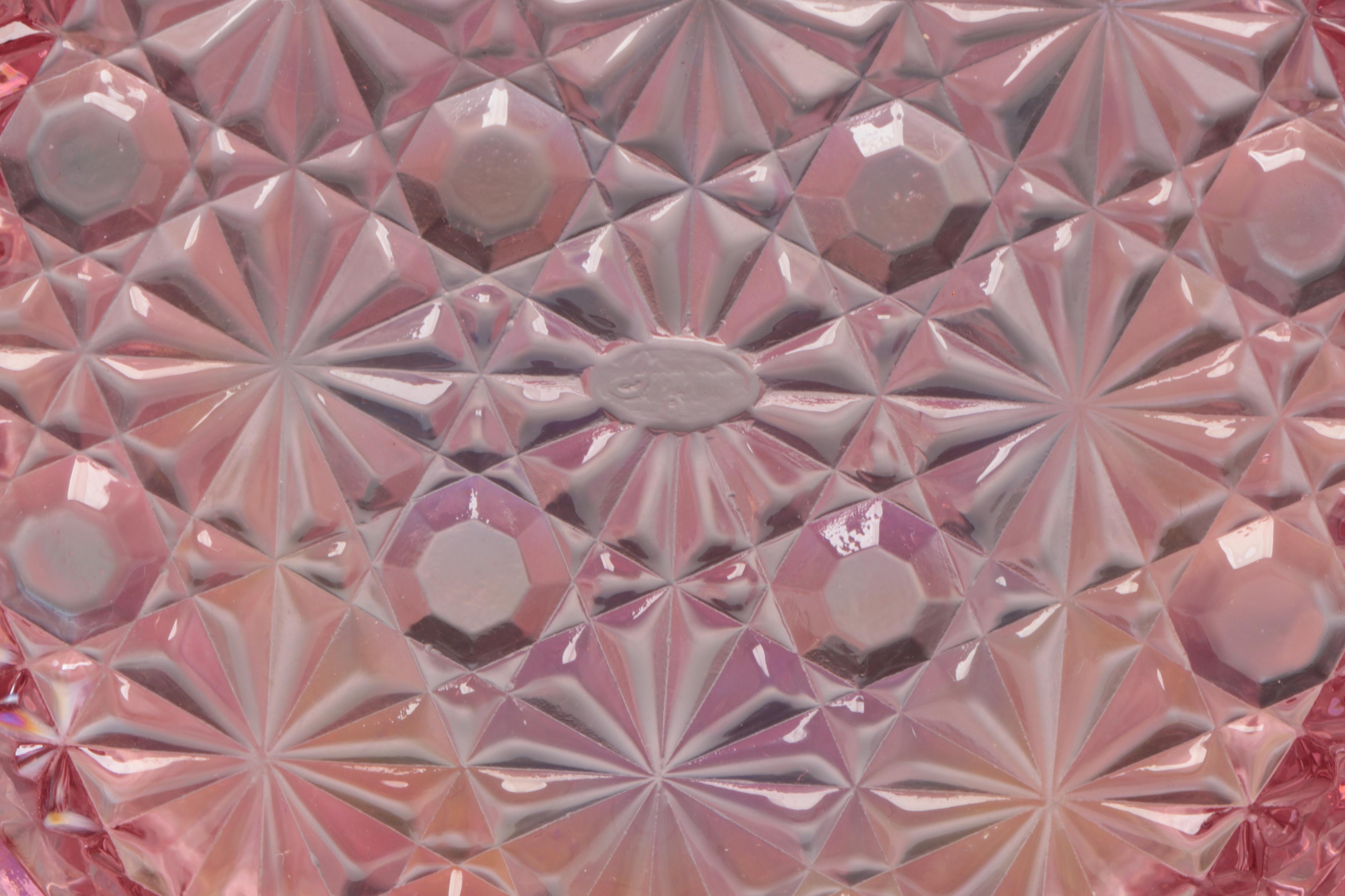 Fenton Iridescent Pink Fairy Lamp with Candy Jar, Votive Holders and More