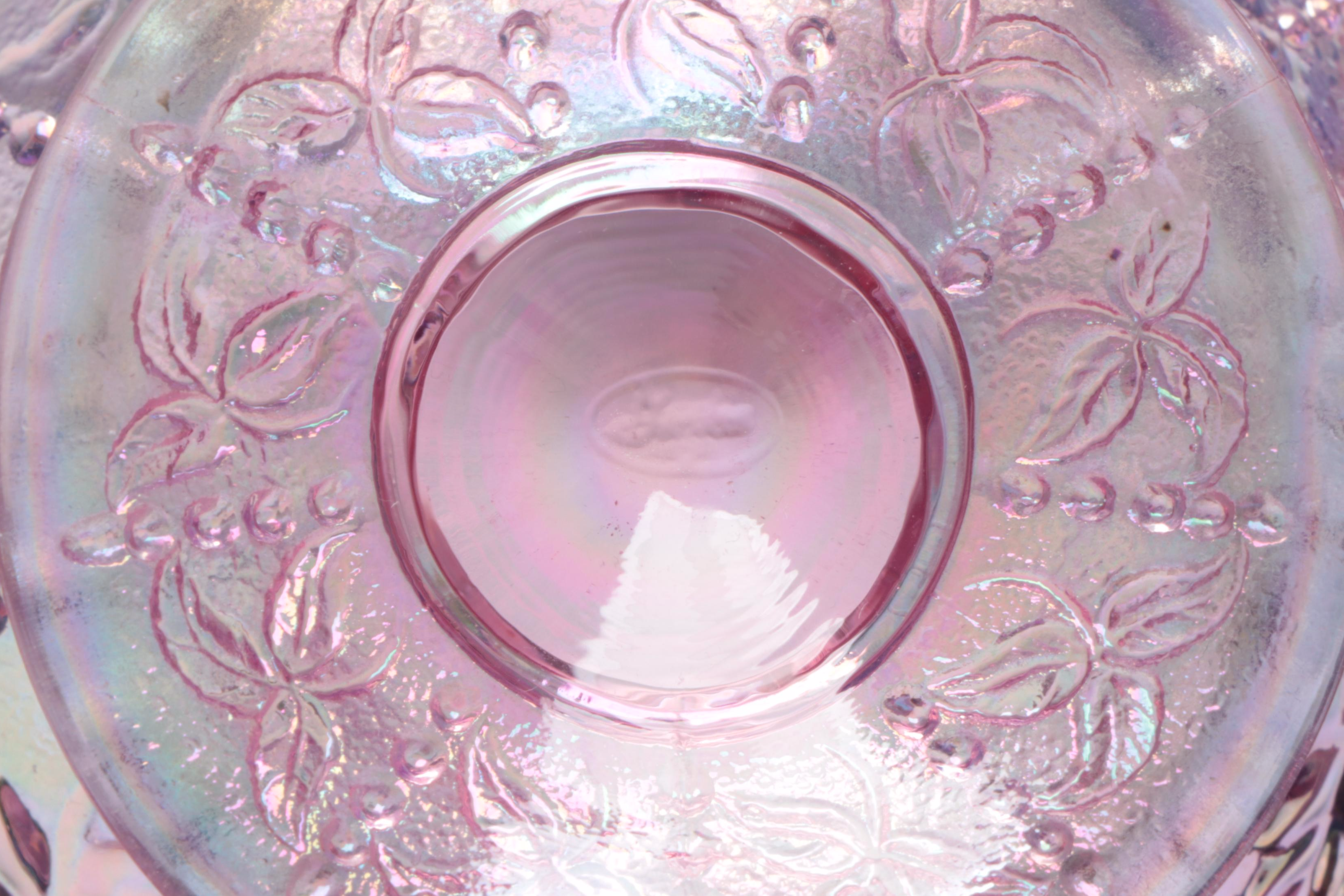 Fenton Iridescent Pink Fairy Lamp with Candy Jar, Votive Holders and More