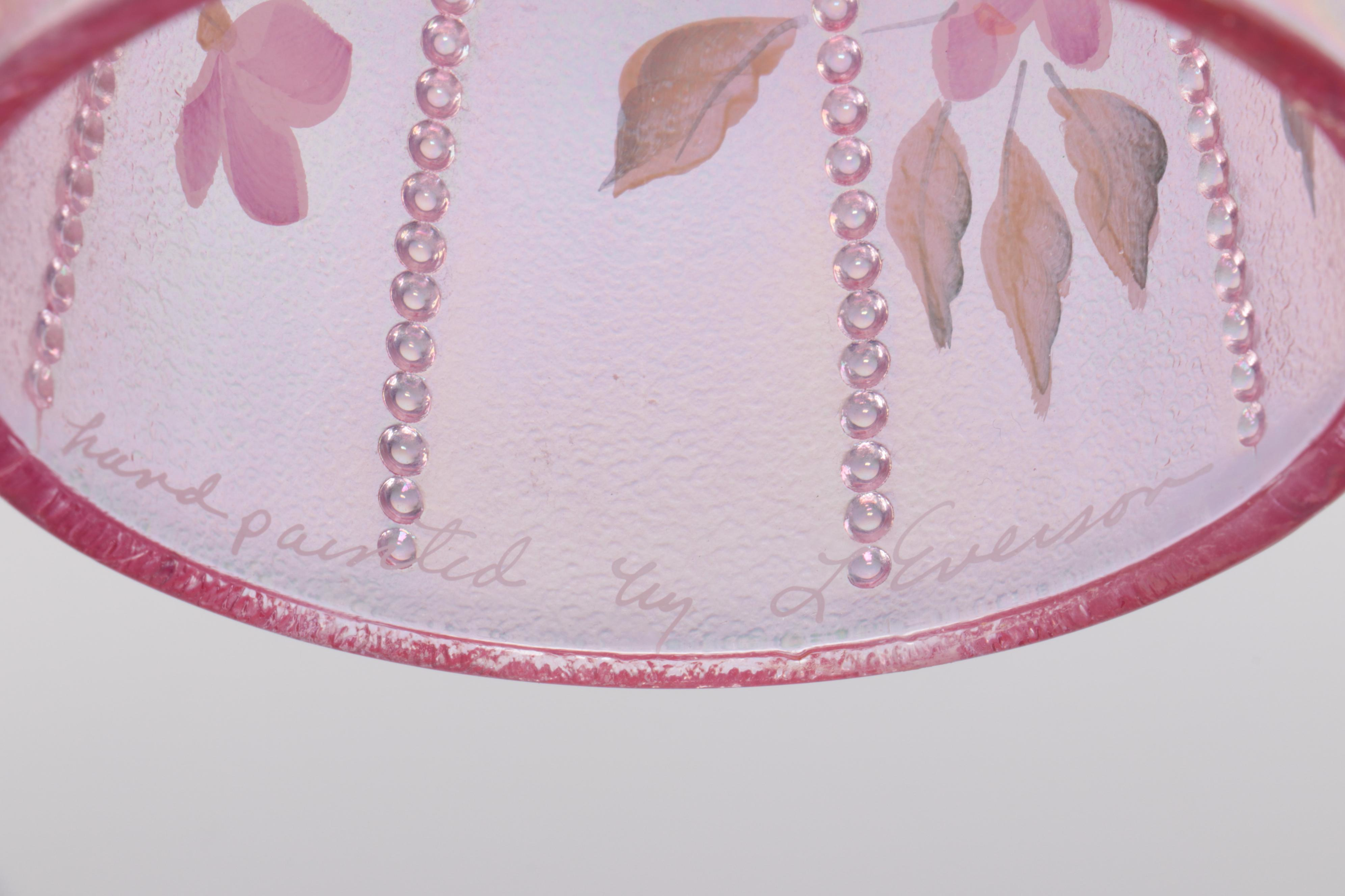 Fenton Iridescent Pink Fairy Lamp with Candy Jar, Votive Holders and More