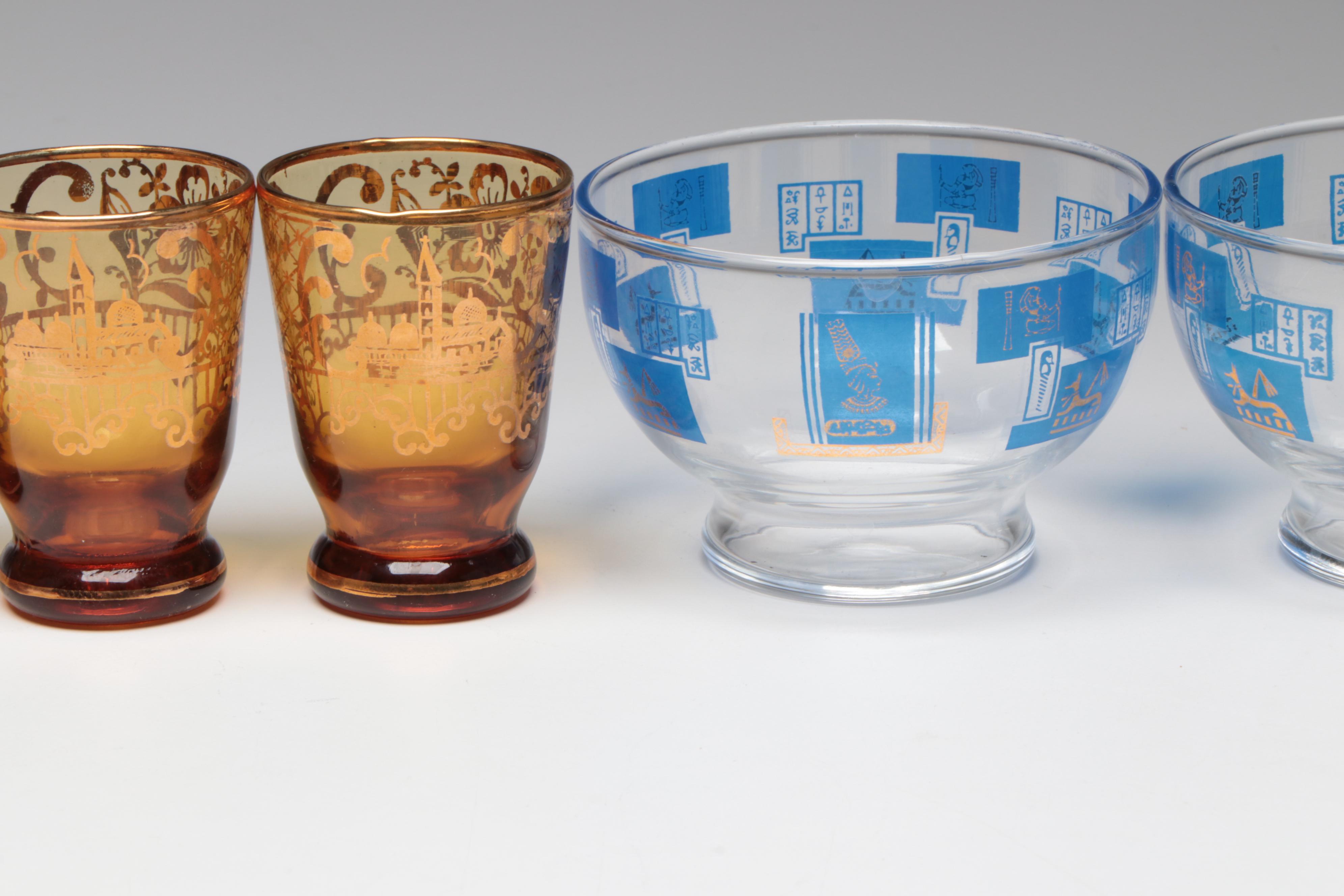 Bohemian Style Hand-Painted Glass Shot Glasses with More