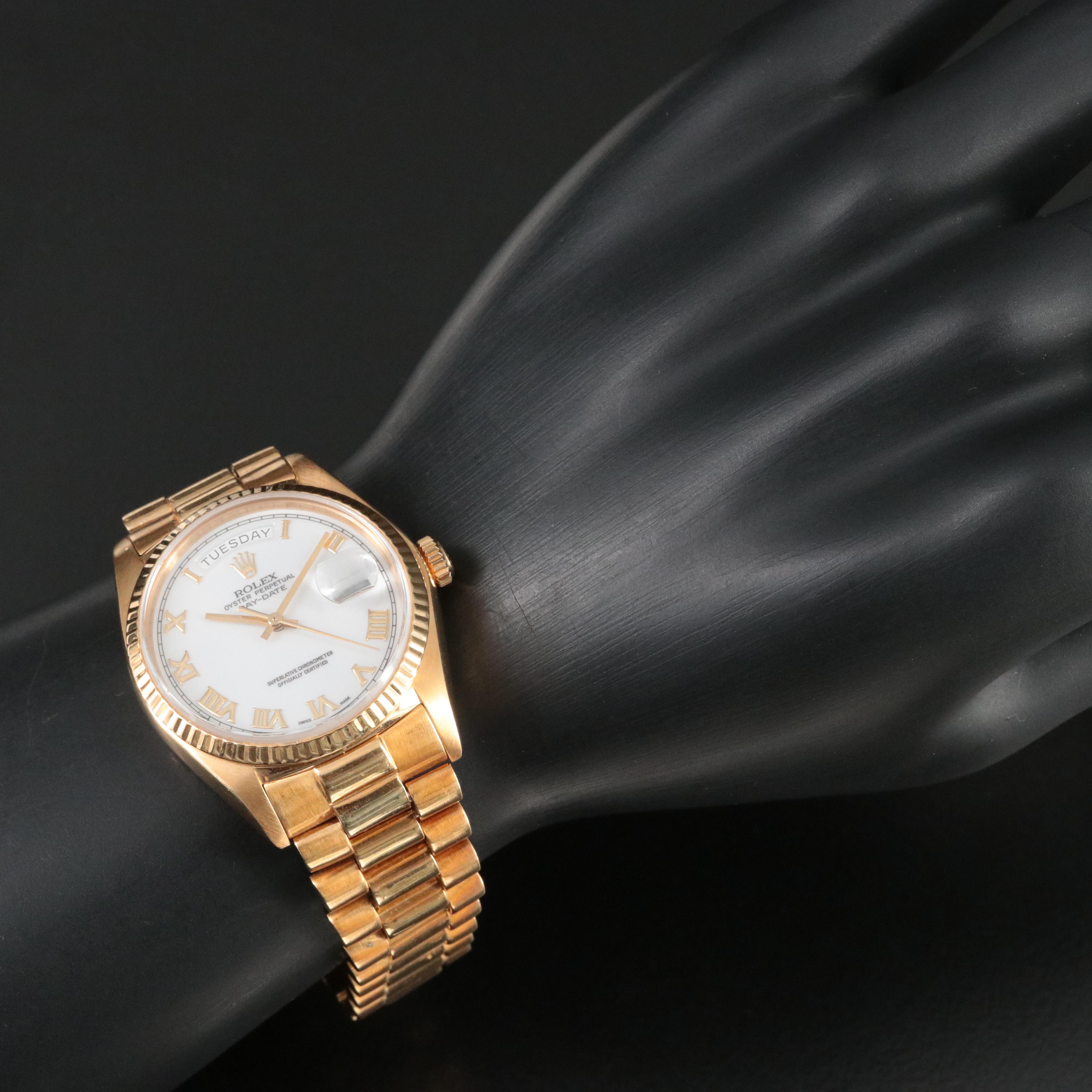 Rolex Day-Date 18038 18K Gold Automatic Watch