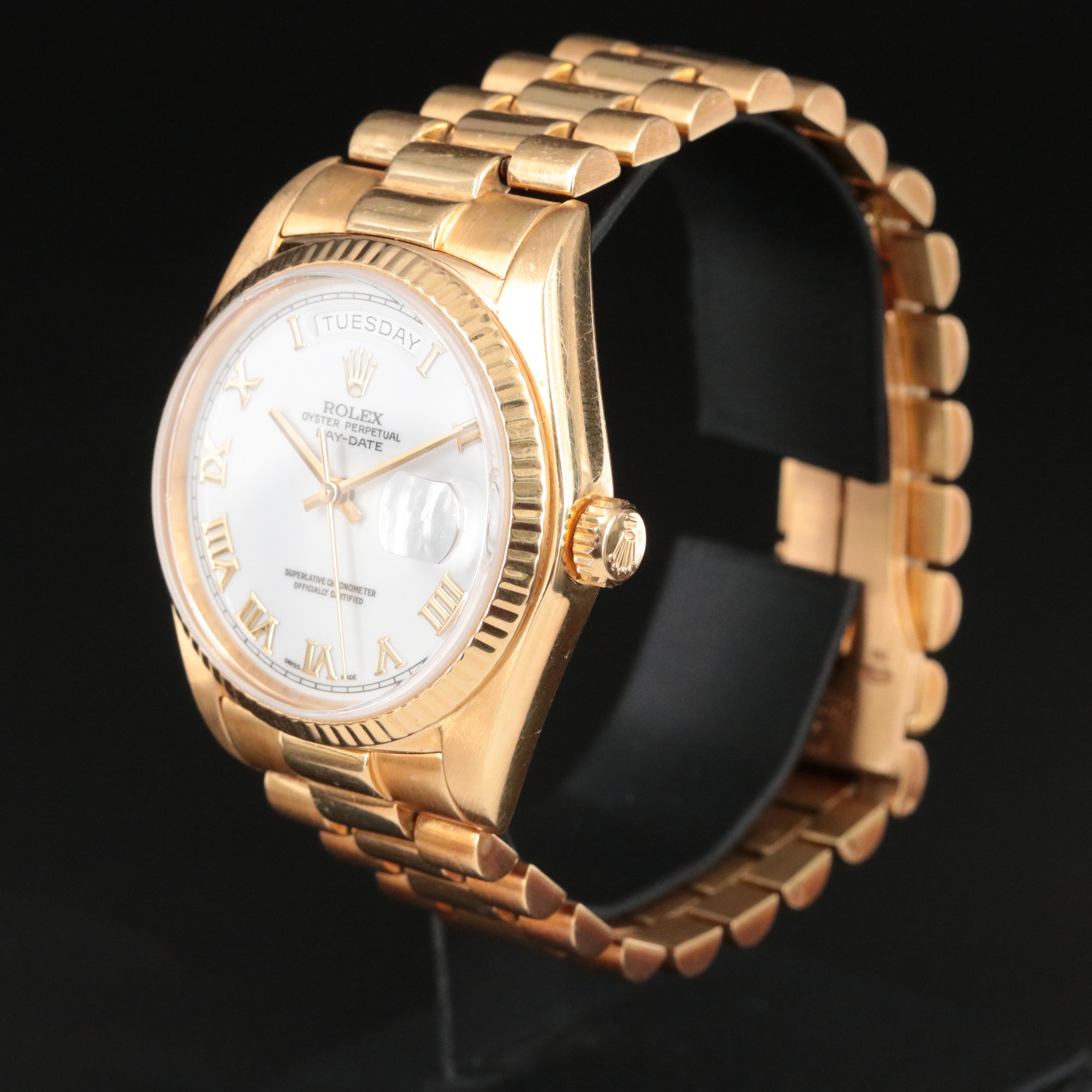 Rolex Day-Date 18038 18K Gold Automatic Watch