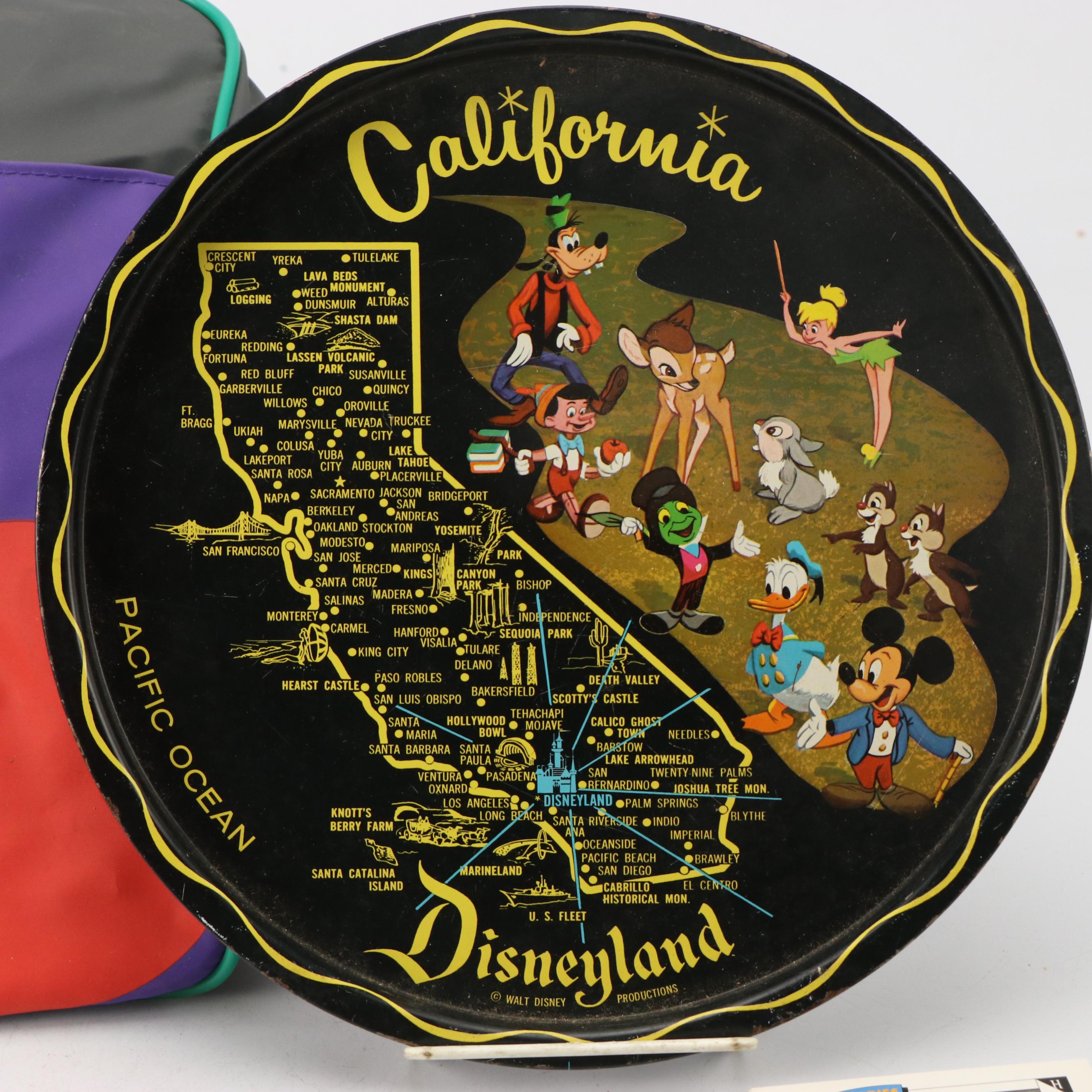 Disney World and Disneyland Souvenirs Including Magic Kingdom Club Gold Card Bag