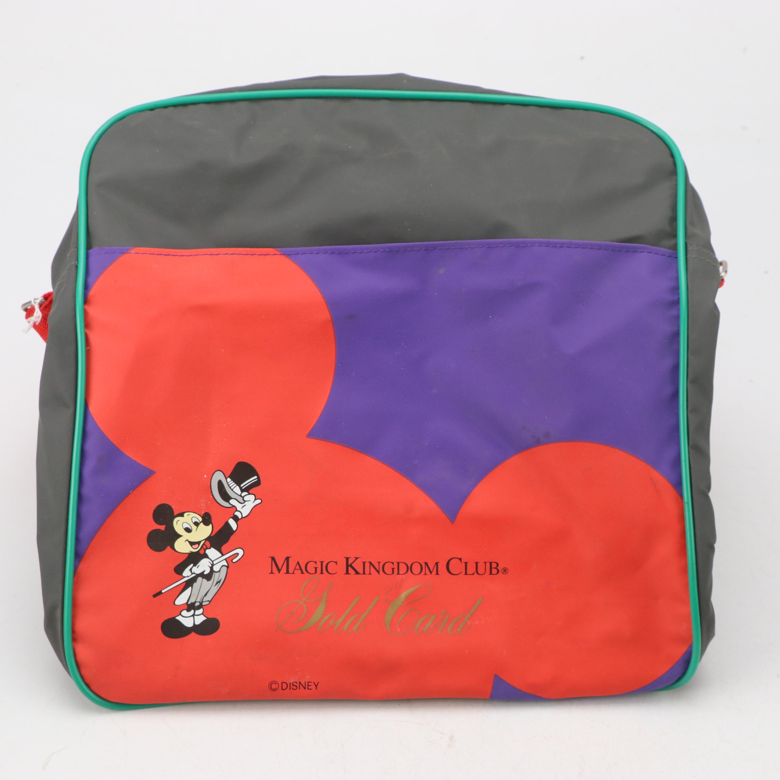 Disney World and Disneyland Souvenirs Including Magic Kingdom Club Gold Card Bag