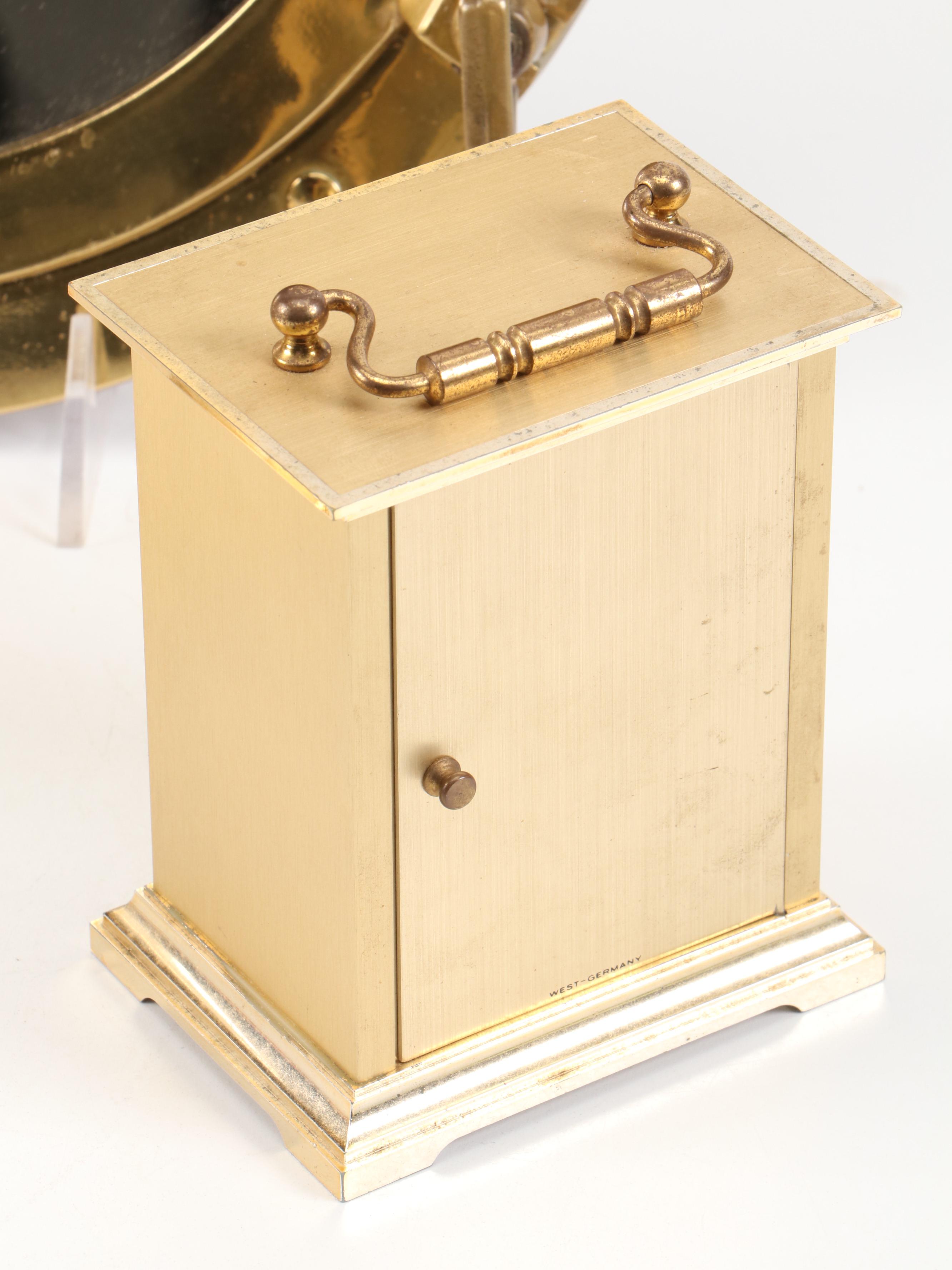 Bulova Carriage with Danbury Desk Clock and Portal Shaped Mirror