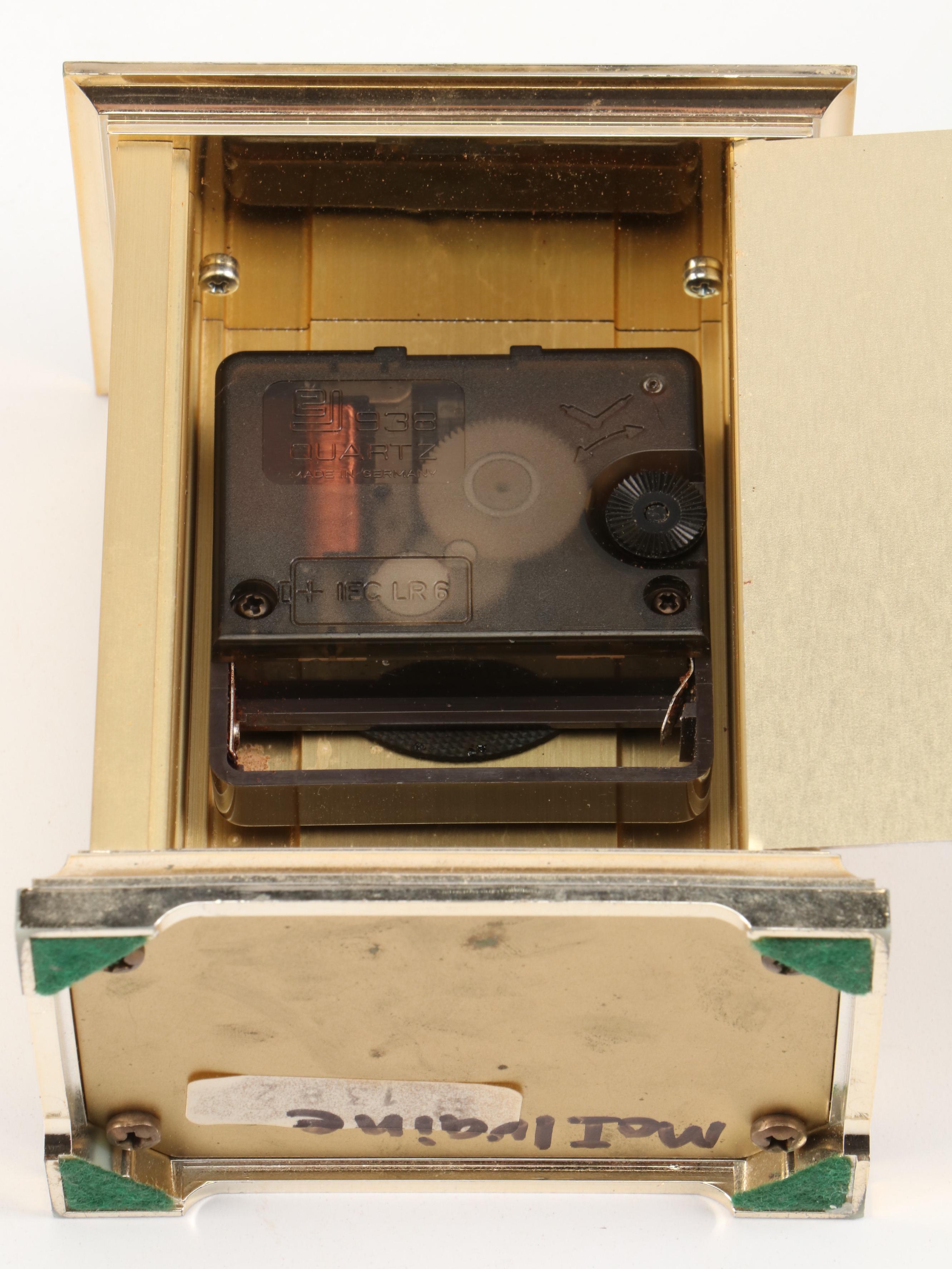 Bulova Carriage with Danbury Desk Clock and Portal Shaped Mirror