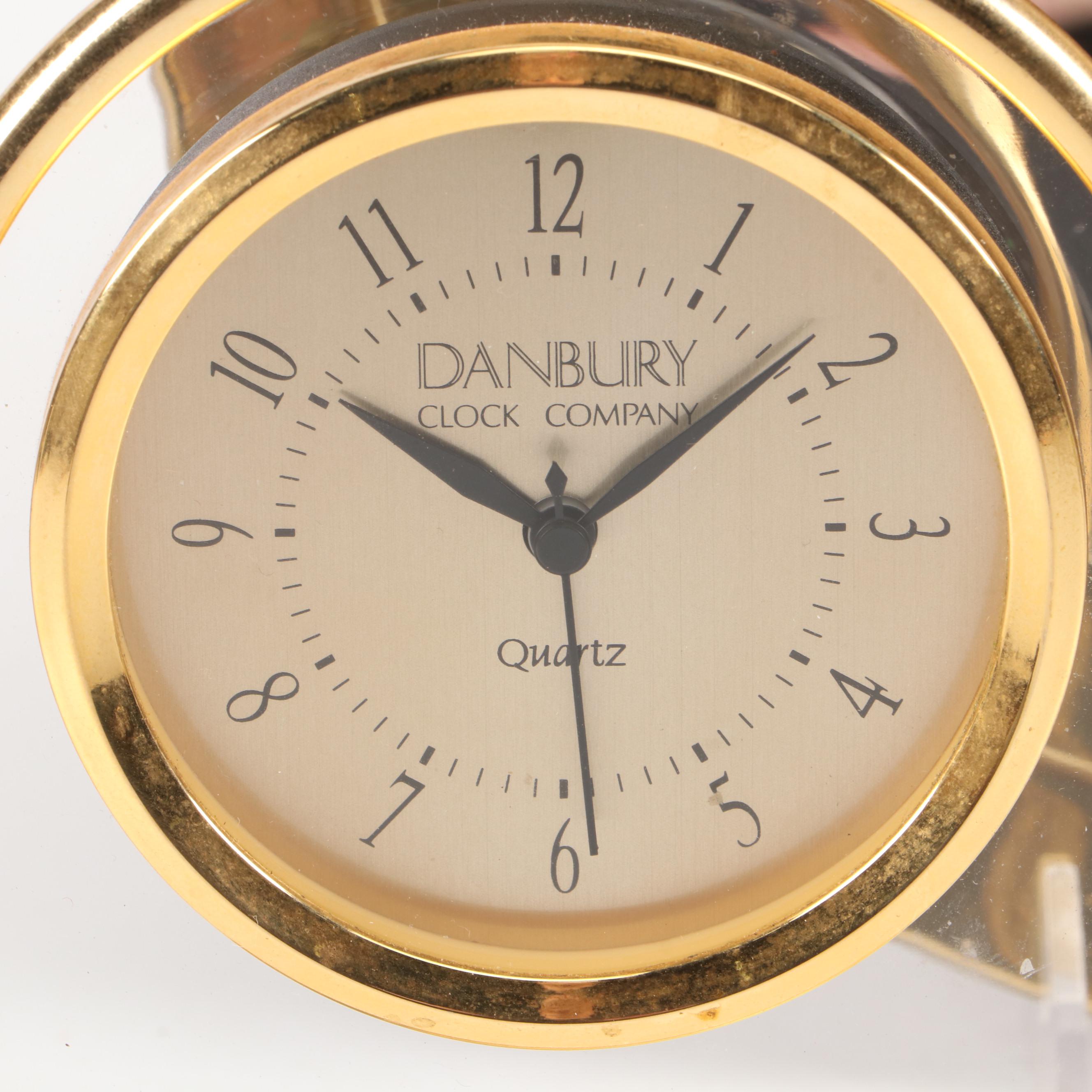 Bulova Carriage with Danbury Desk Clock and Portal Shaped Mirror