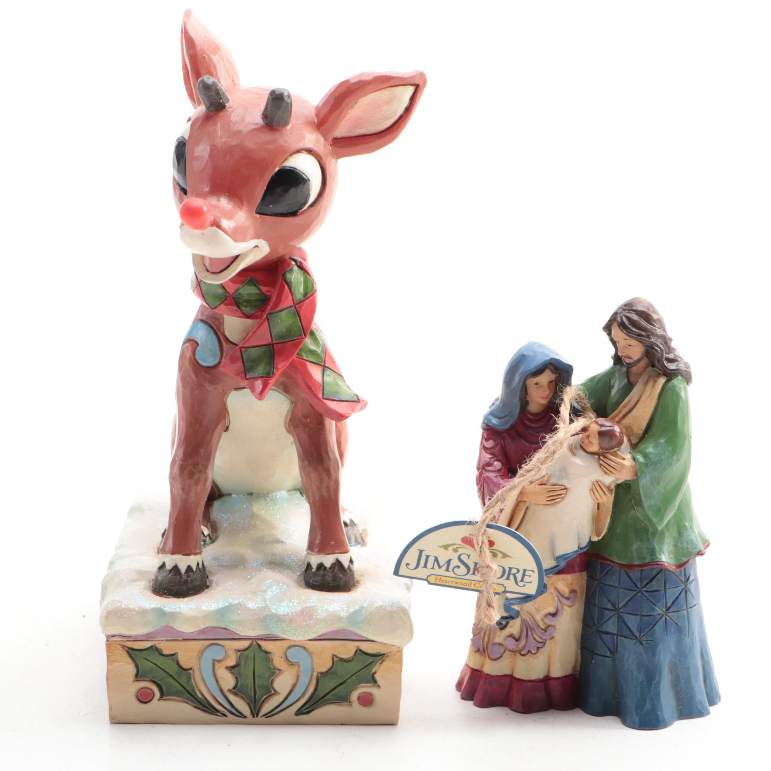 Jim Shore "Rudolph the Red-Nosed Reindeer" Figurine with Ornament