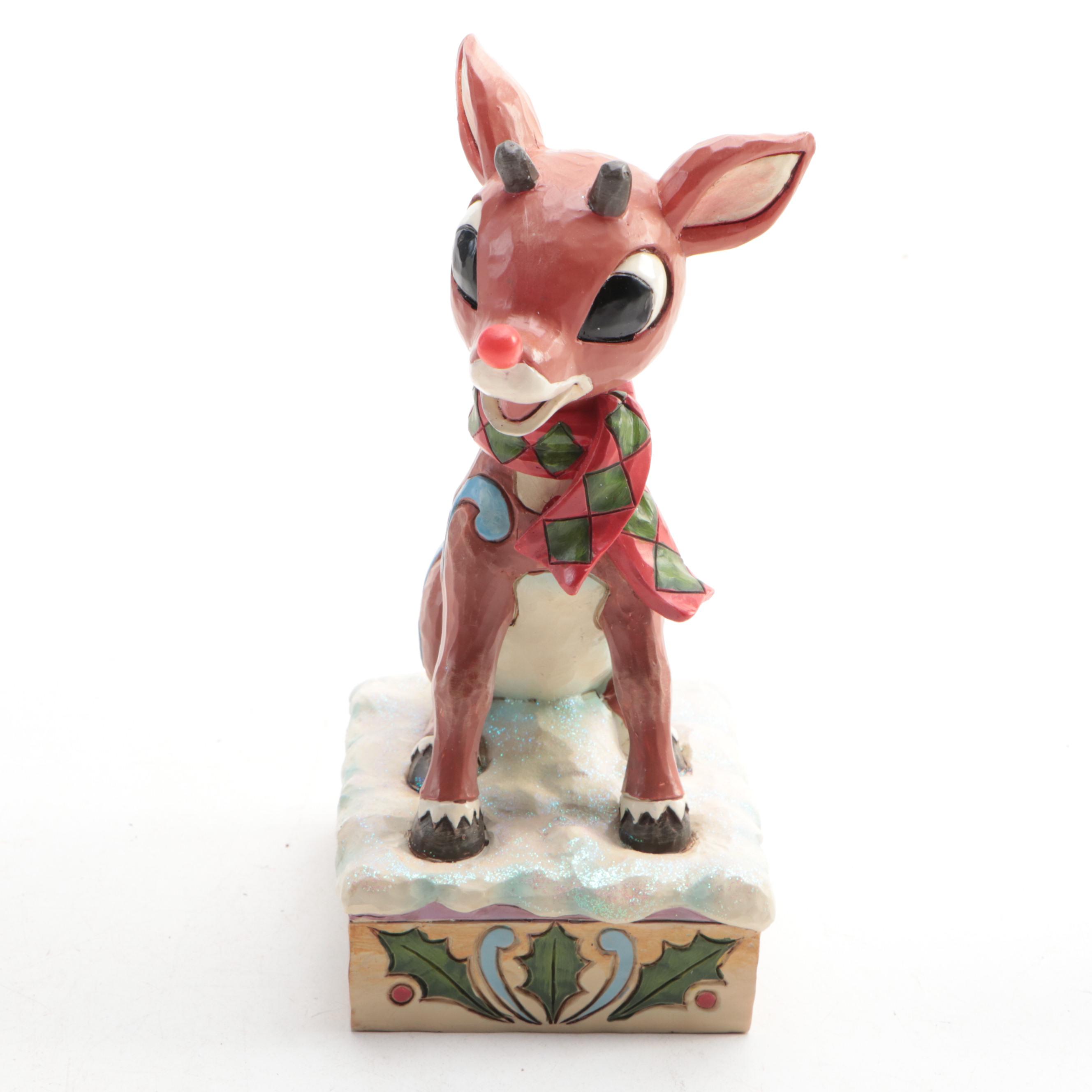 Jim Shore "Rudolph the Red-Nosed Reindeer" Figurine with Ornament