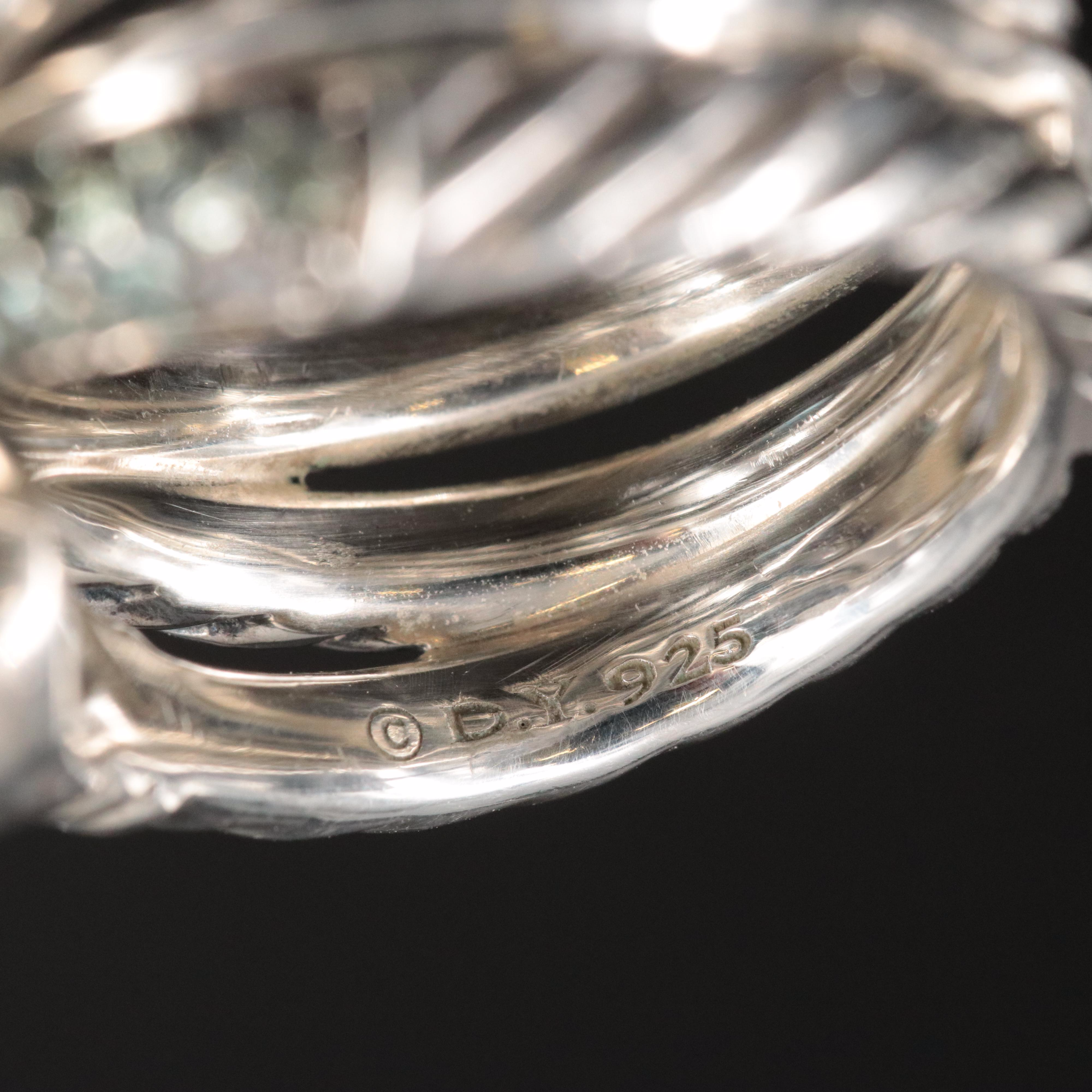 David Yurman Crossover Sterling Blue Topaz and Iolite Ring