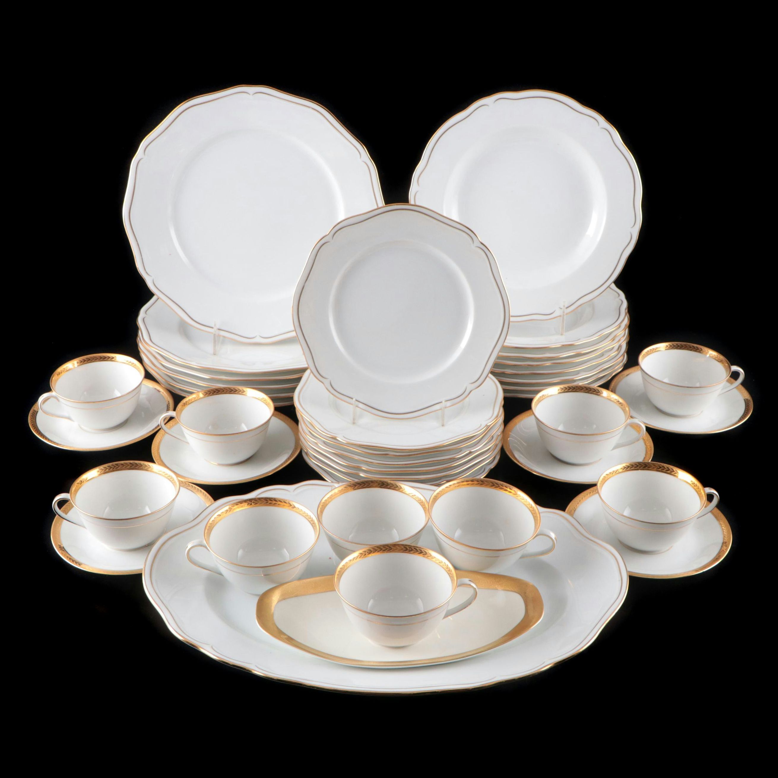 Mikasa "Cavalier White" and Other Gilt Porcelain Dinnerware