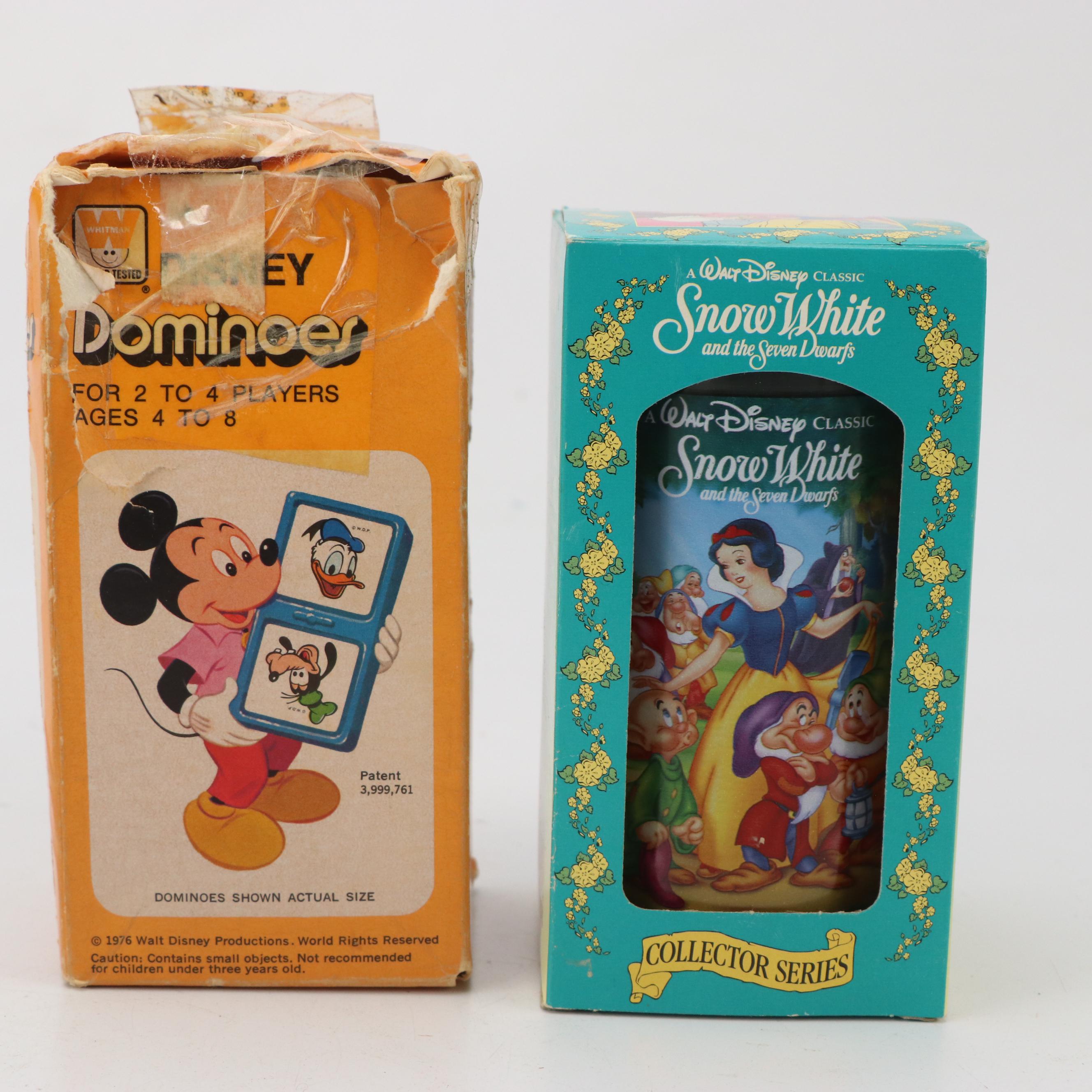 Disney and Garfield Cups with Mickey PEZ Dispensers, Disney Dominoes & More