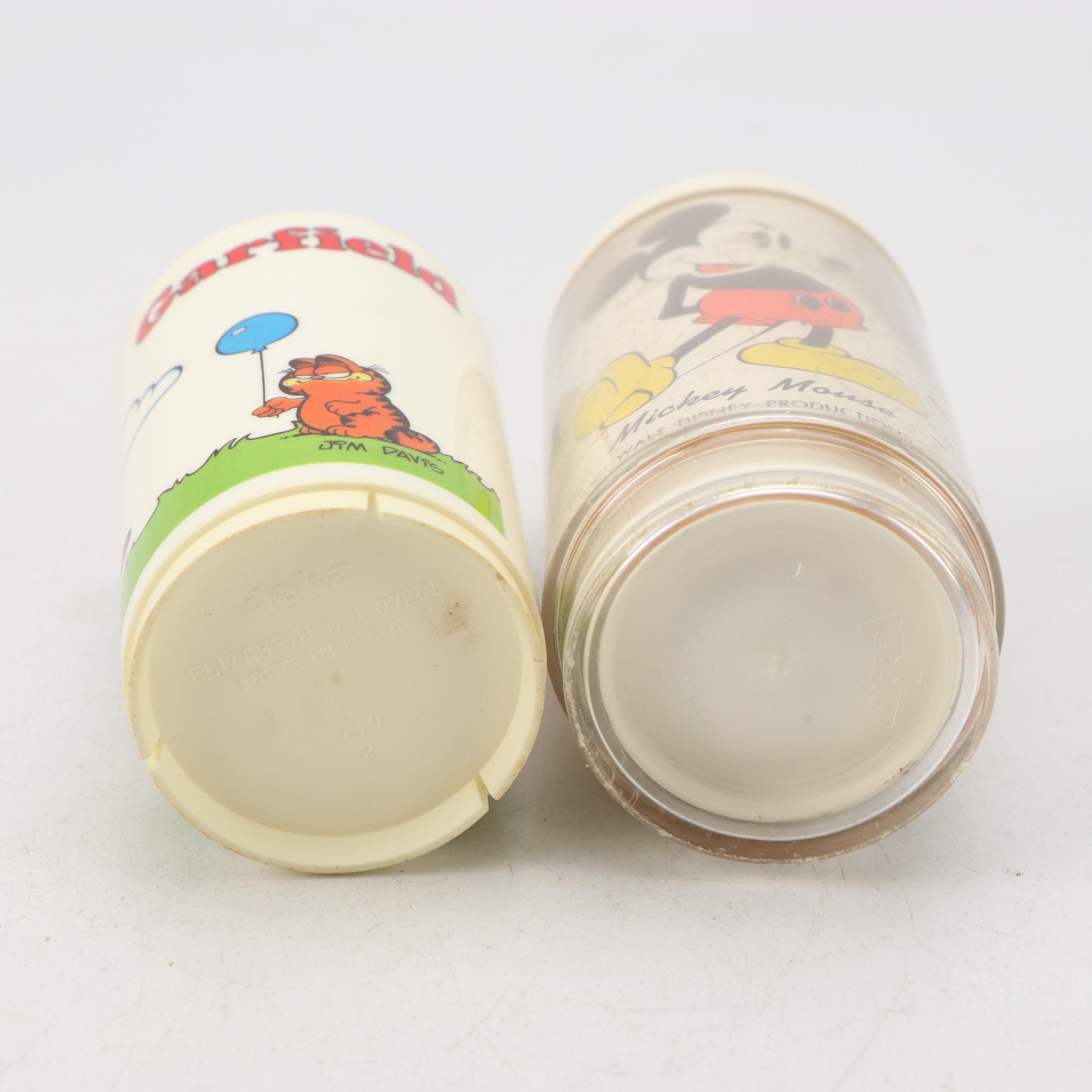 Disney and Garfield Cups with Mickey PEZ Dispensers, Disney Dominoes & More