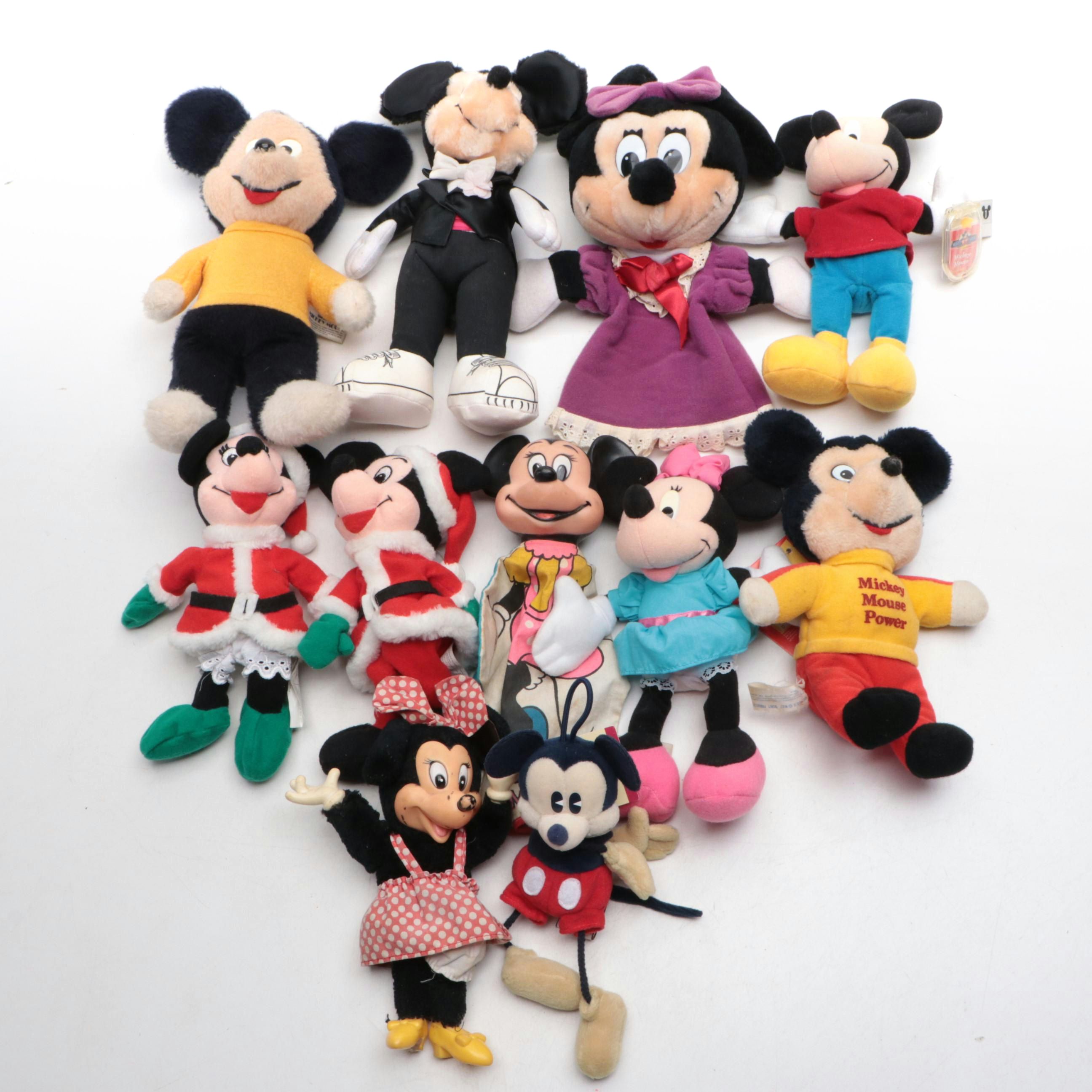 Mickey & Minnie Mouse Plush Toys by Knickerbocker, GUND, Fisher-Price and Others