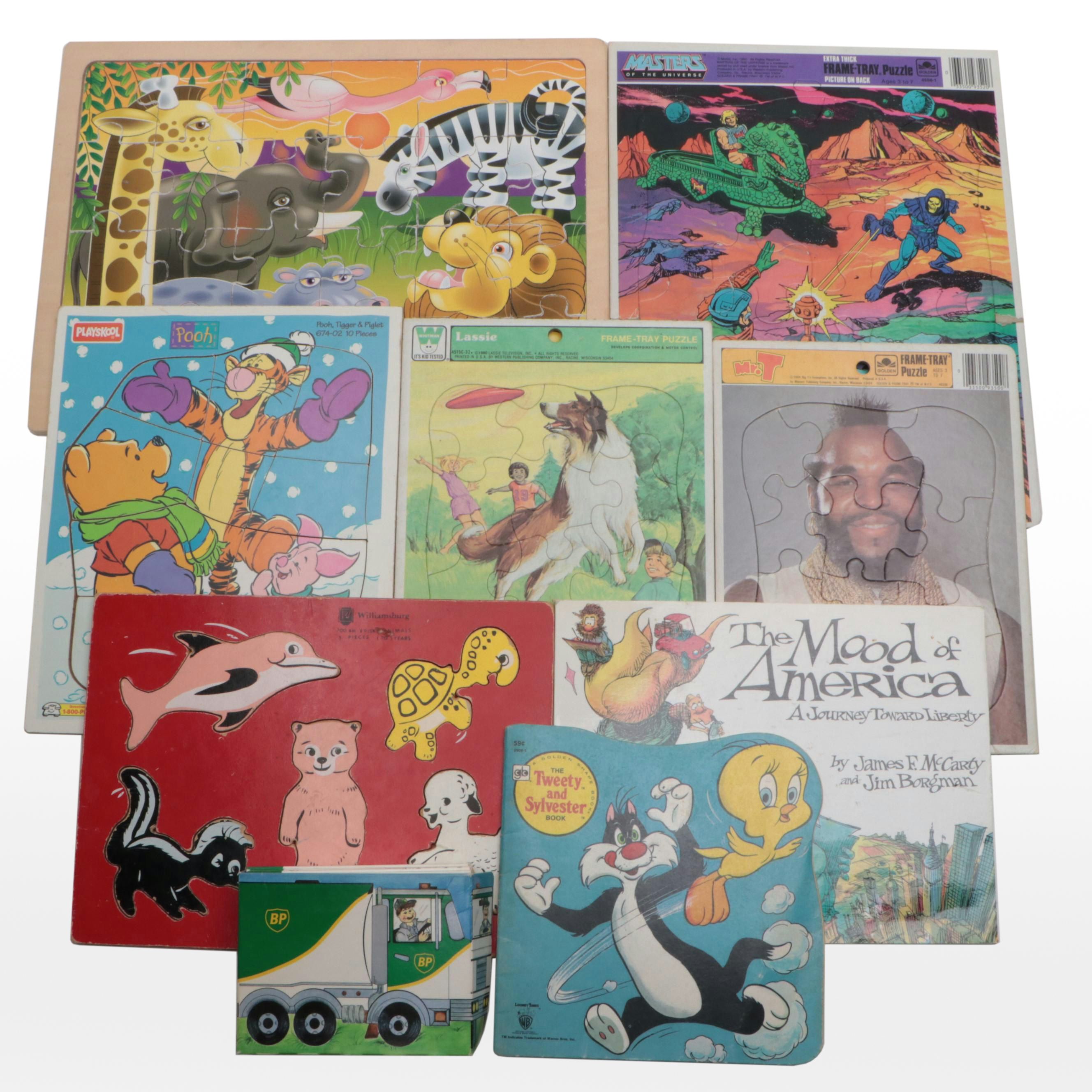 Particle Board, Wood and Other Puzzles with "The Mood of America" Book