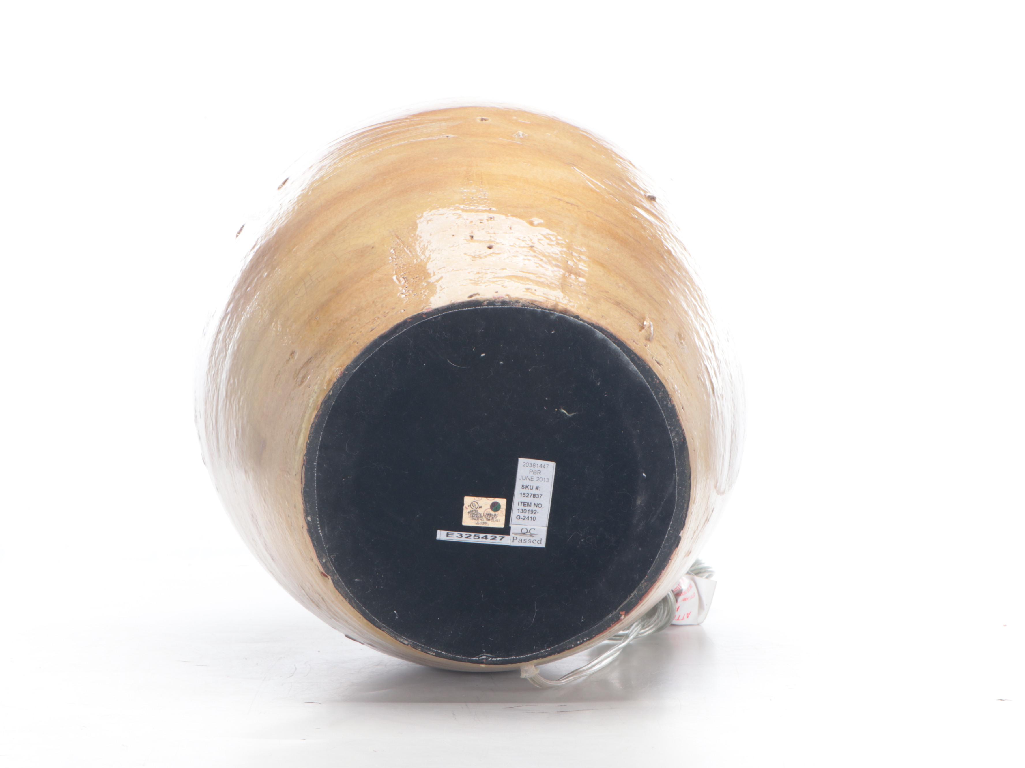 Southeast Asian Martaban Type Earthenware Water Vessel Lamp, 21st Century