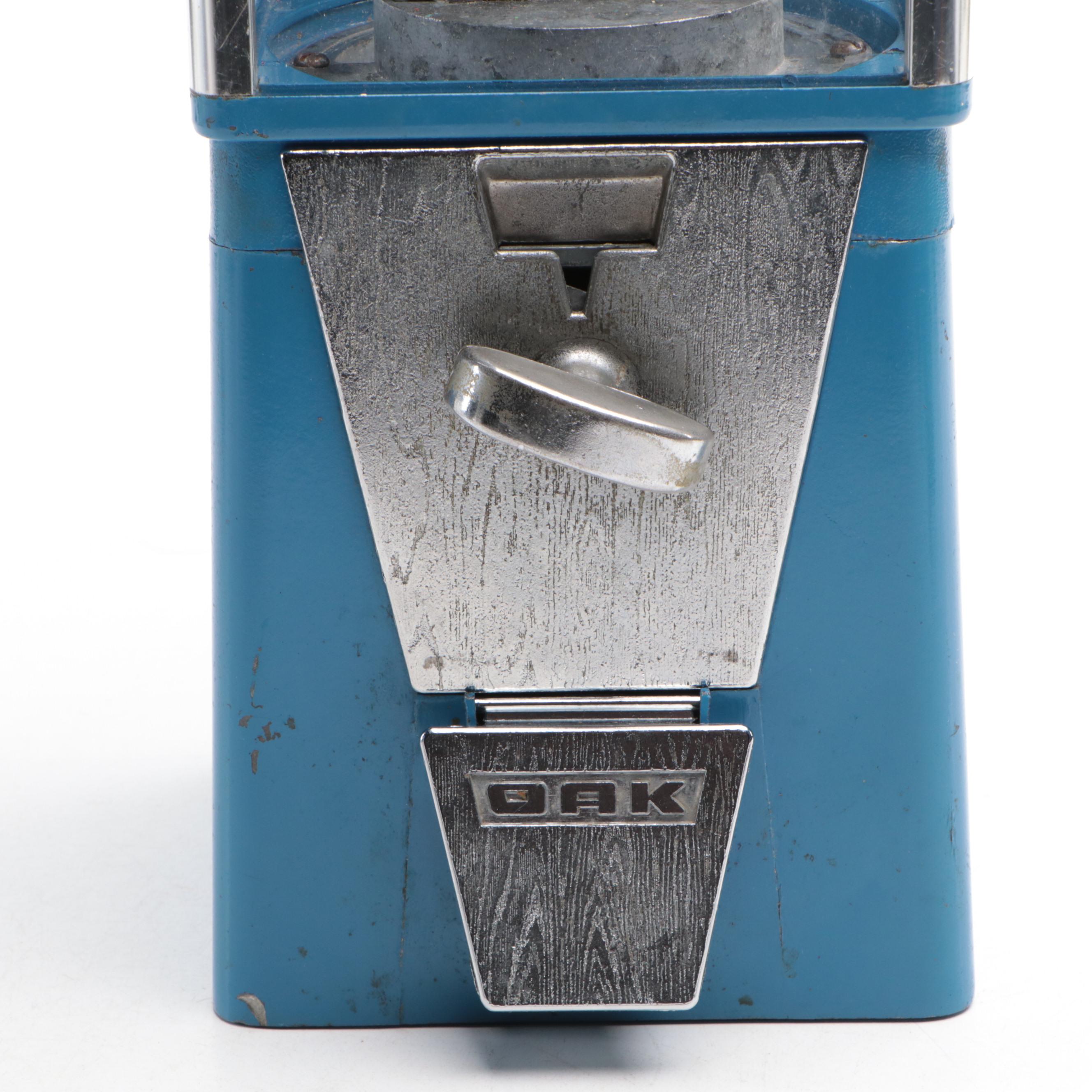 Oak "Vista" Blue Candy Dispensing Machine, Late 20th Century