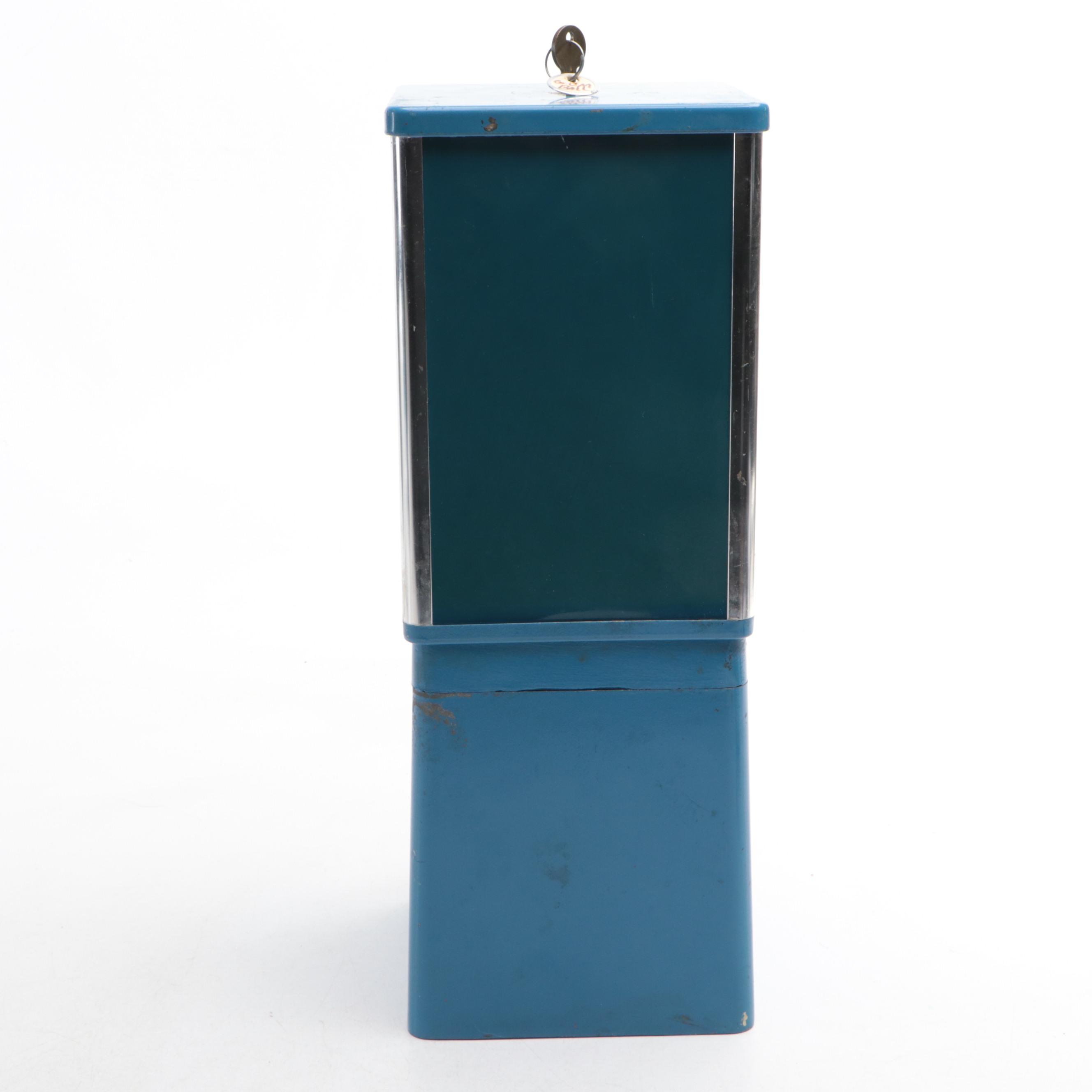 Oak "Vista" Blue Candy Dispensing Machine, Late 20th Century