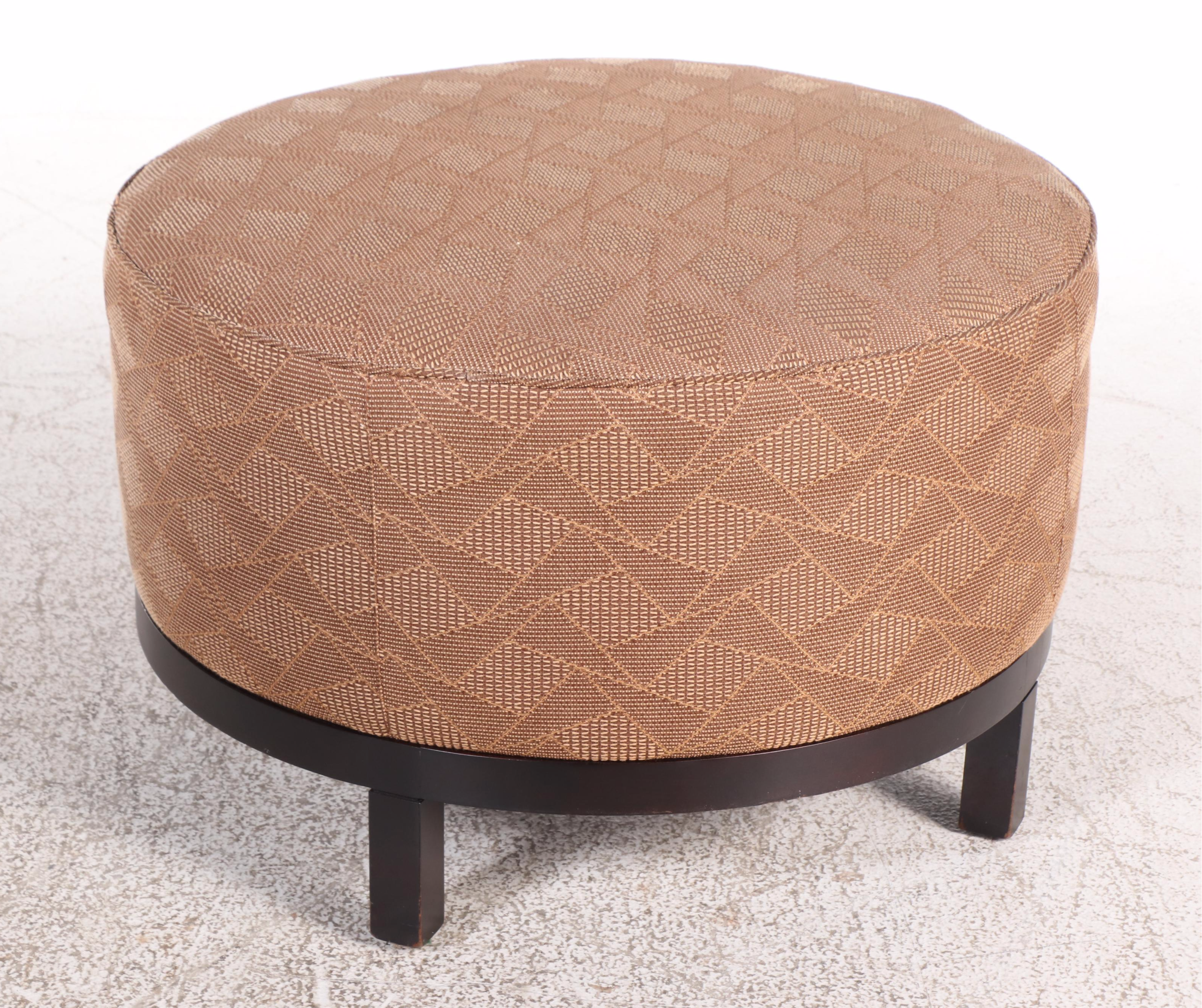 Pair of Barbara Barry for Henredon Wingback Armchairs w/ Baker Furniture Ottoman