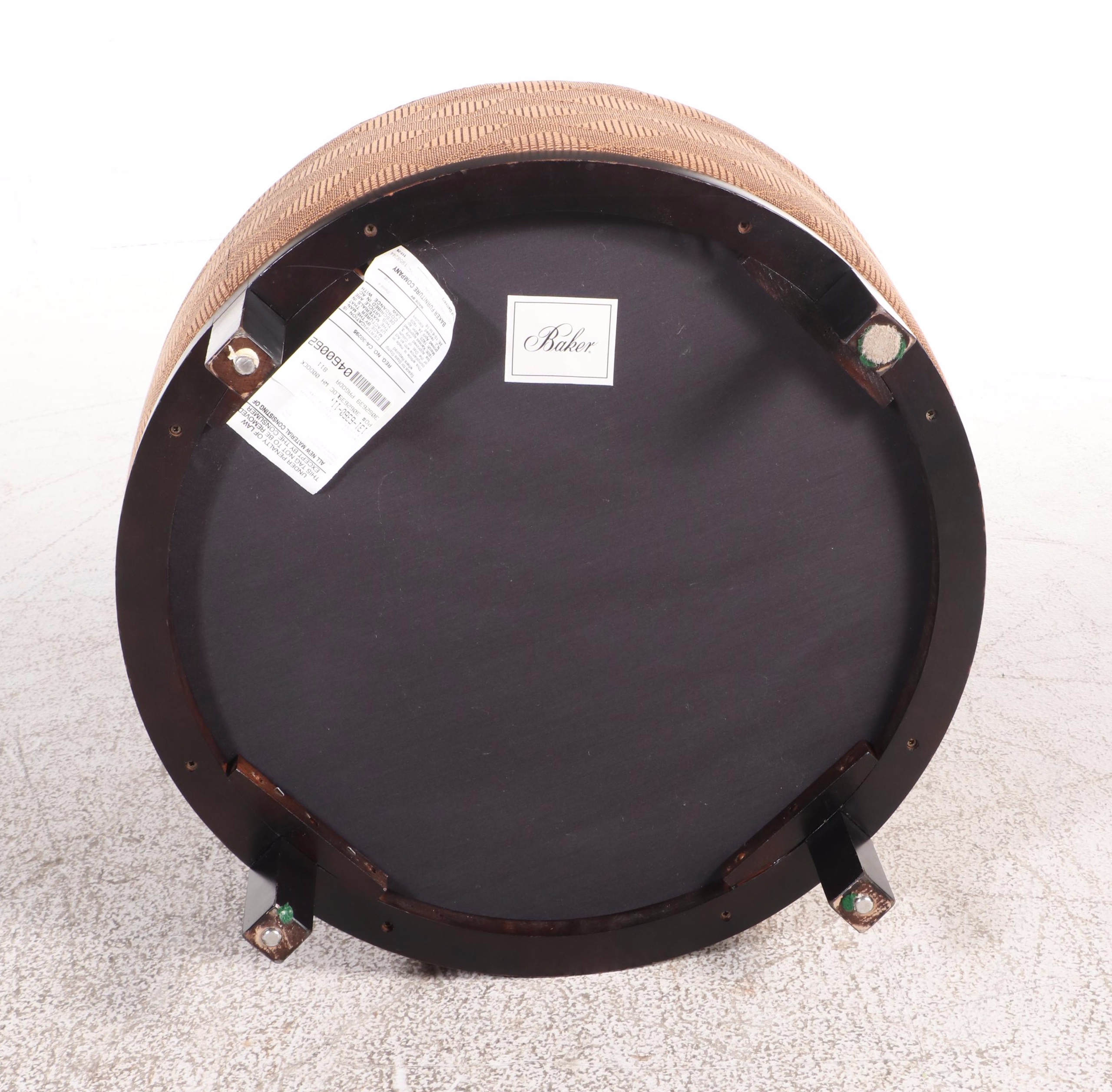 Pair of Barbara Barry for Henredon Wingback Armchairs w/ Baker Furniture Ottoman